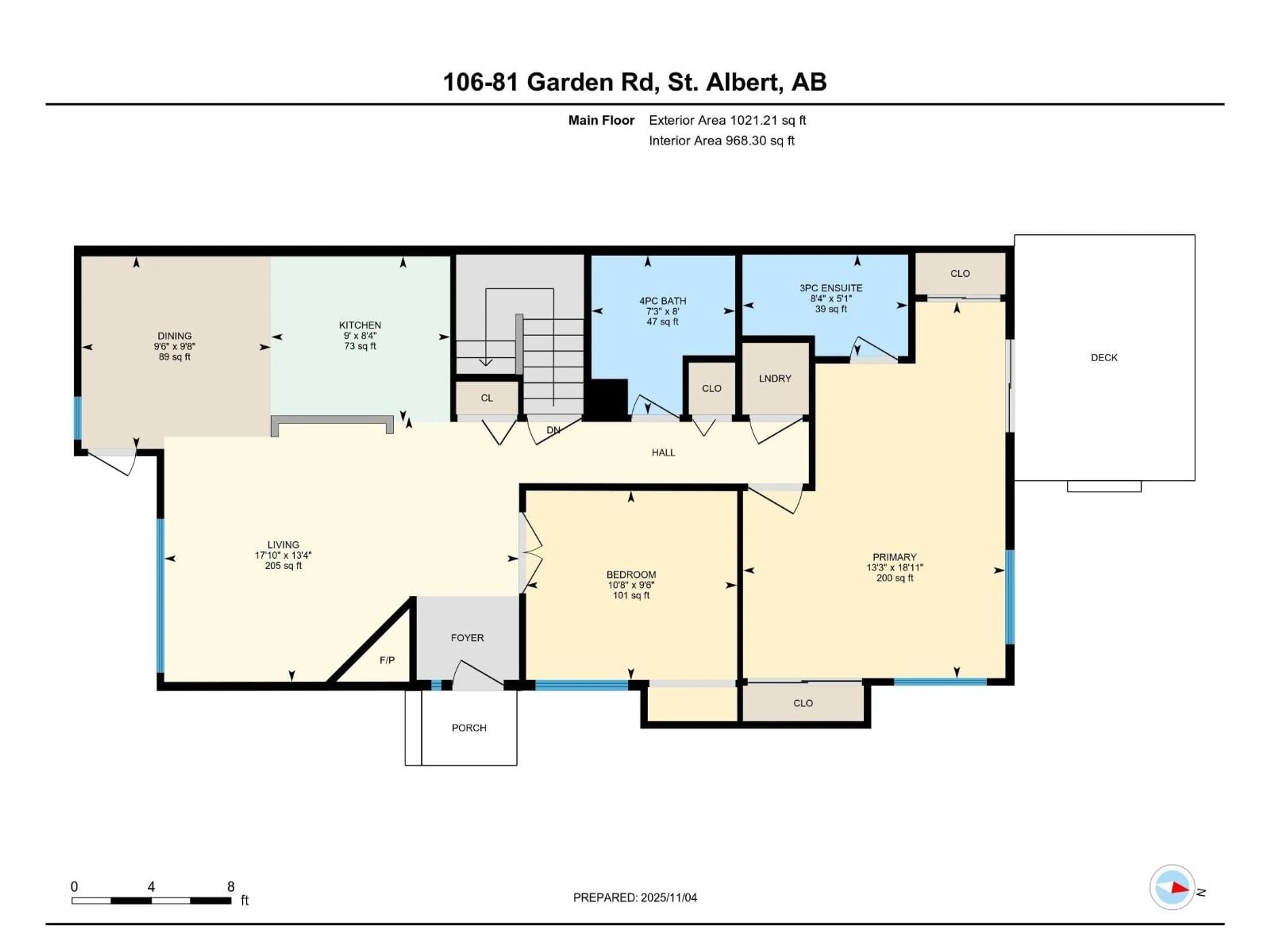 Floor plan for 81 - 106 GARDEN RD, St. Albert Alberta T8N5G7