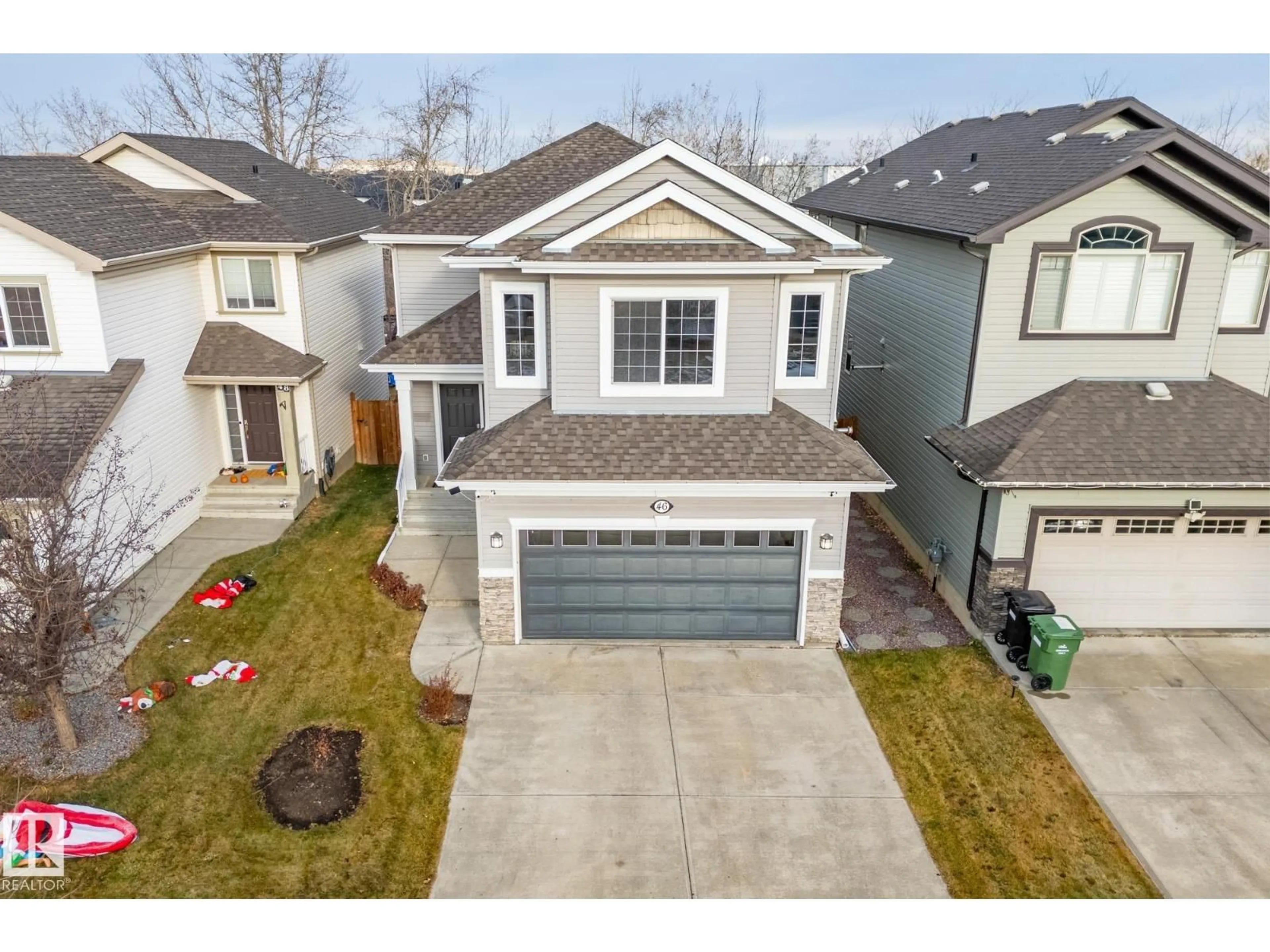 A pic from outside/outdoor area/front of a property/back of a property/a pic from drone, street for 46 SNOWBIRD CR, Leduc Alberta T9E0H6
