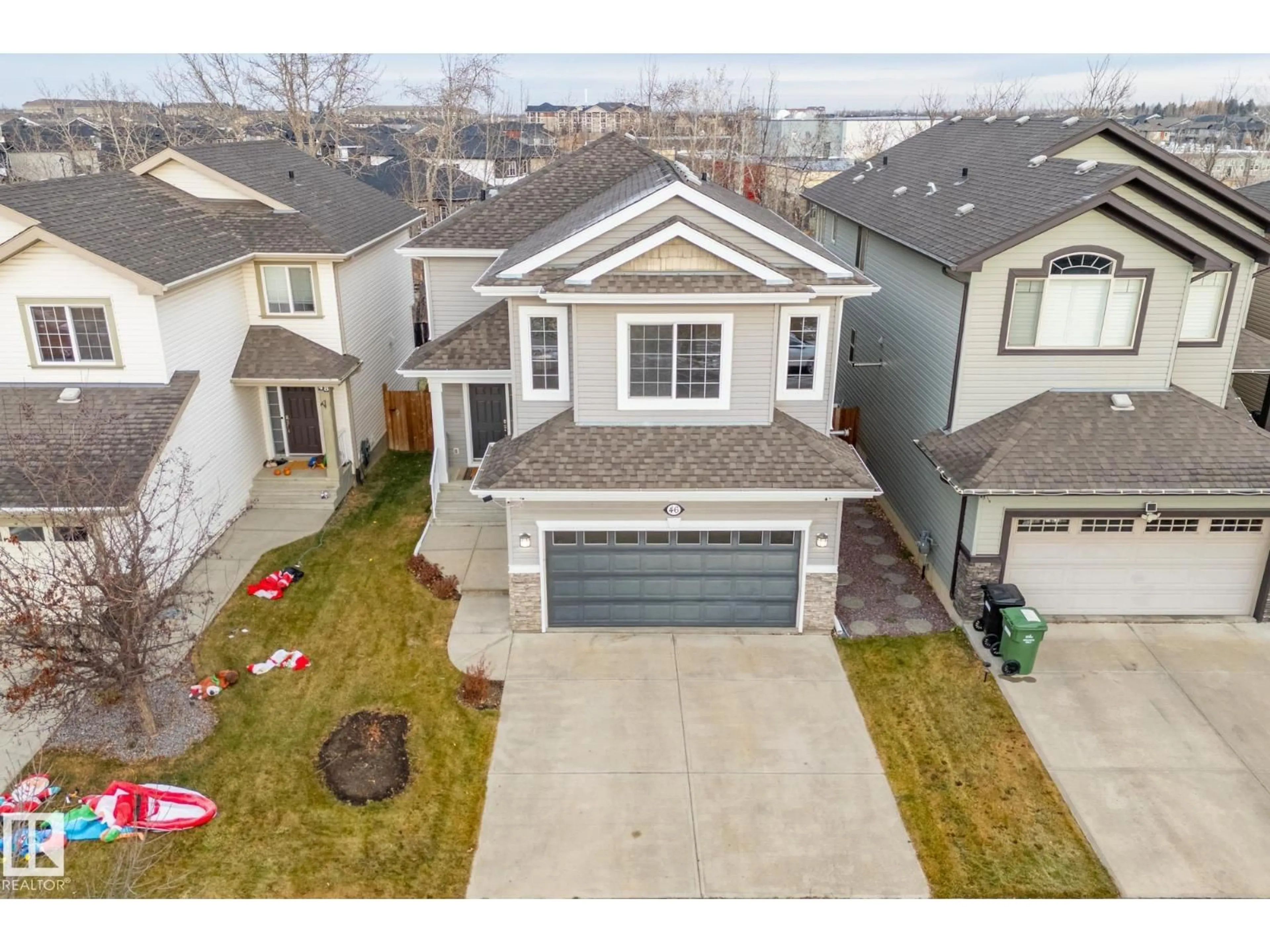 A pic from outside/outdoor area/front of a property/back of a property/a pic from drone, street for 46 SNOWBIRD CR, Leduc Alberta T9E0H6