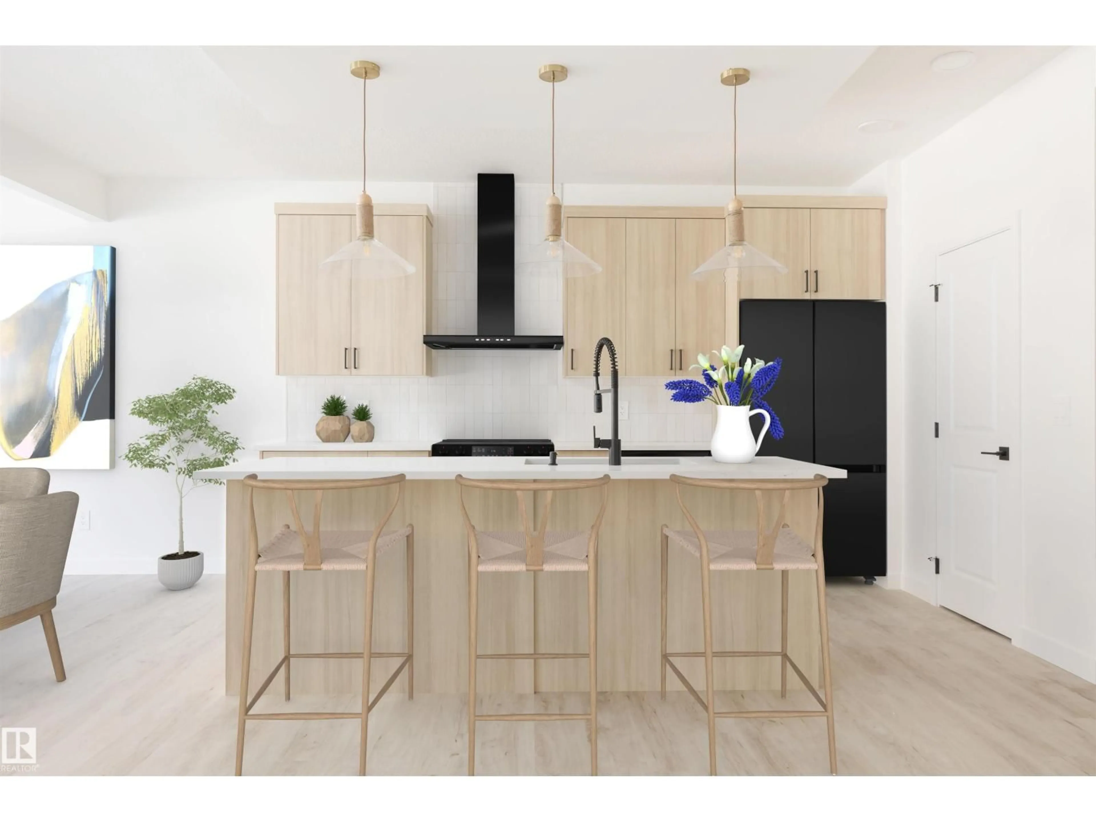 Contemporary kitchen, unknown for NW - 4132 208 ST, Edmonton Alberta T6M3E4