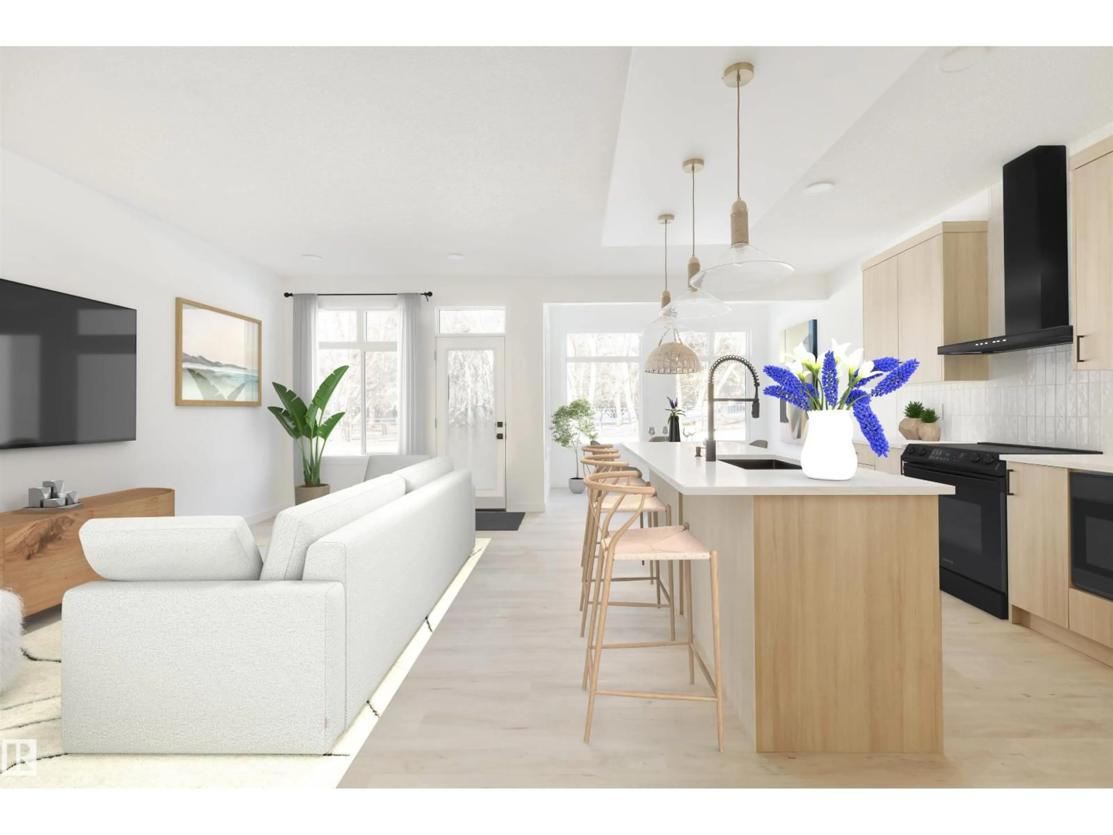 Open concept kitchen, unknown for NW - 4132 208 ST, Edmonton Alberta T6M3E4