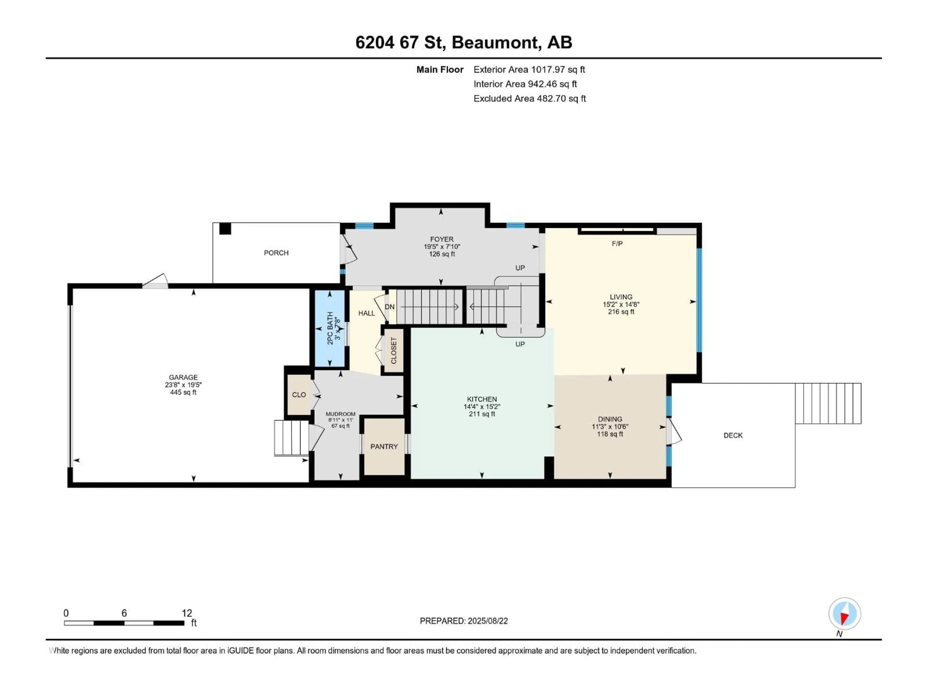 Floor plan for 6204 67 ST, Beaumont Alberta T4X2E3
