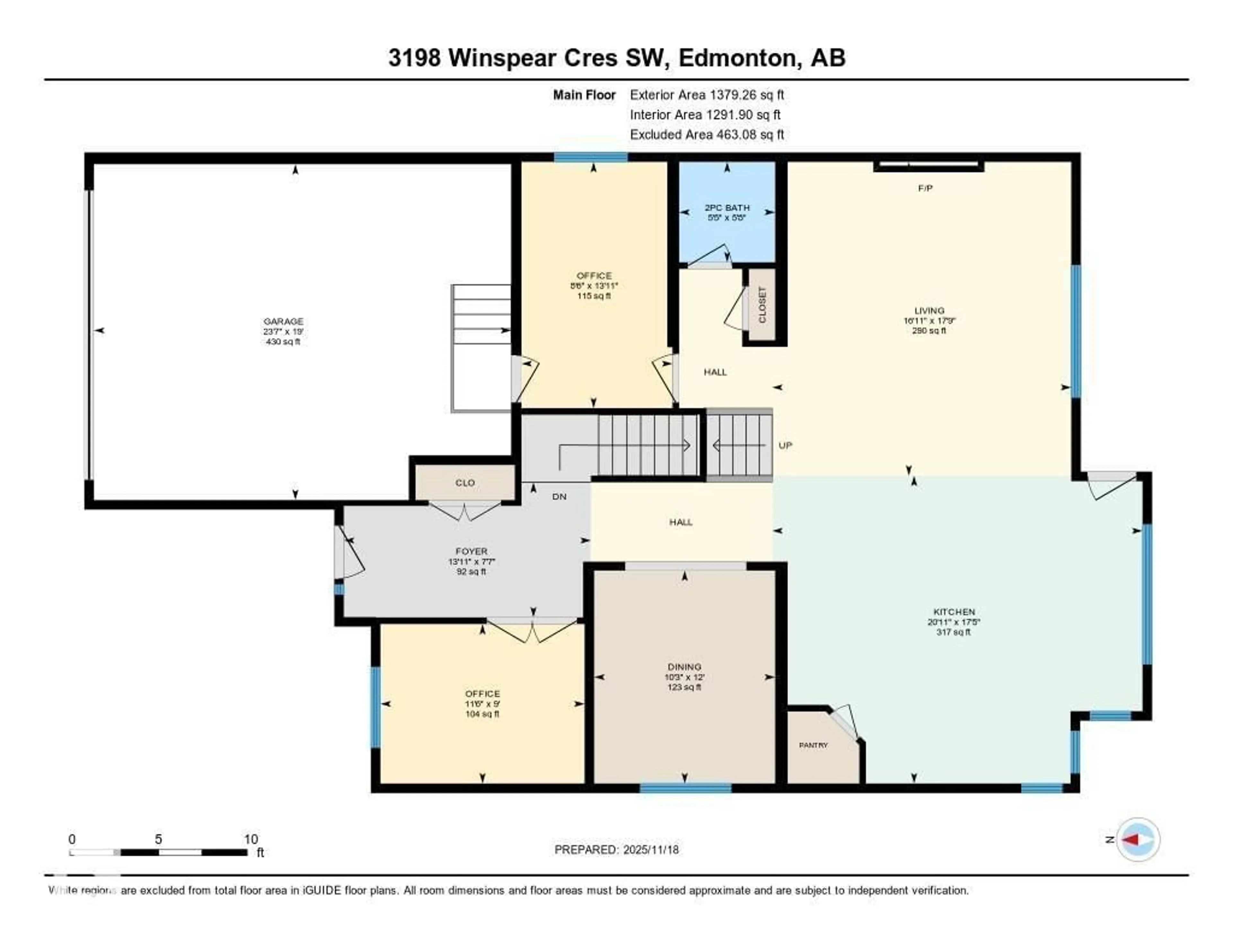 Floor plan for 3198 WINSPEAR CR, Edmonton Alberta T6X1S7