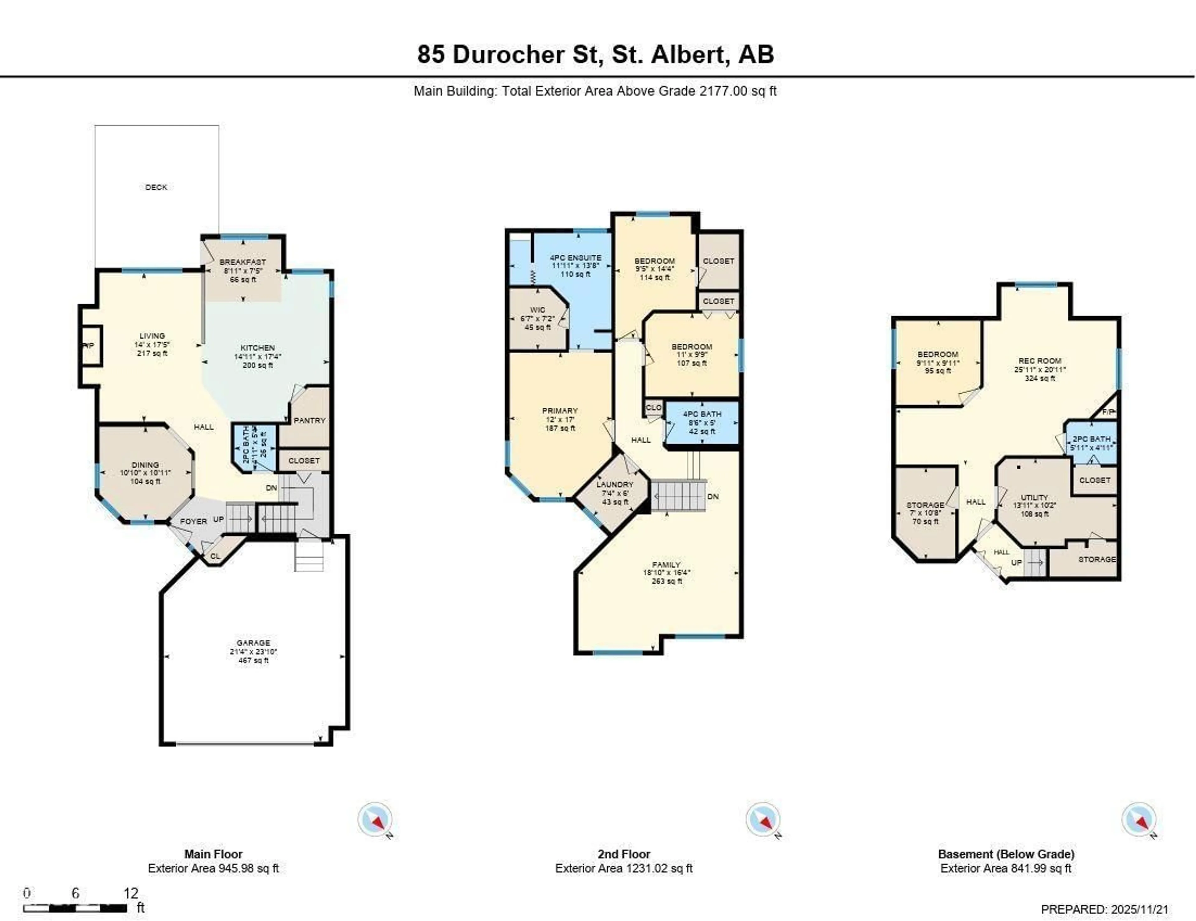 Floor plan for 85 DUROCHER ST, St. Albert Alberta T8N6G8