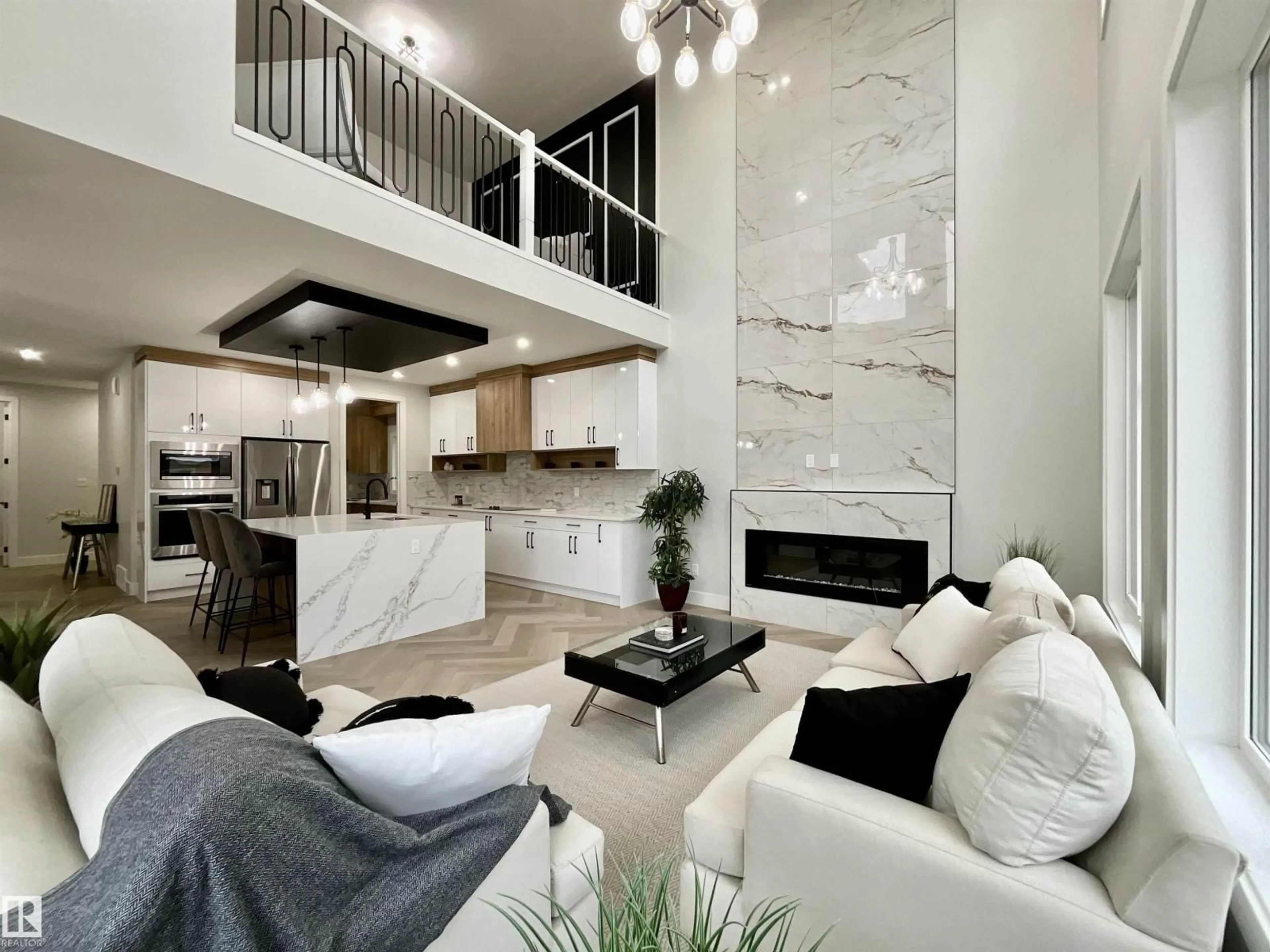 Living room with furniture, unknown for 14 BAKER ST, Ardrossan Alberta T8E0B6