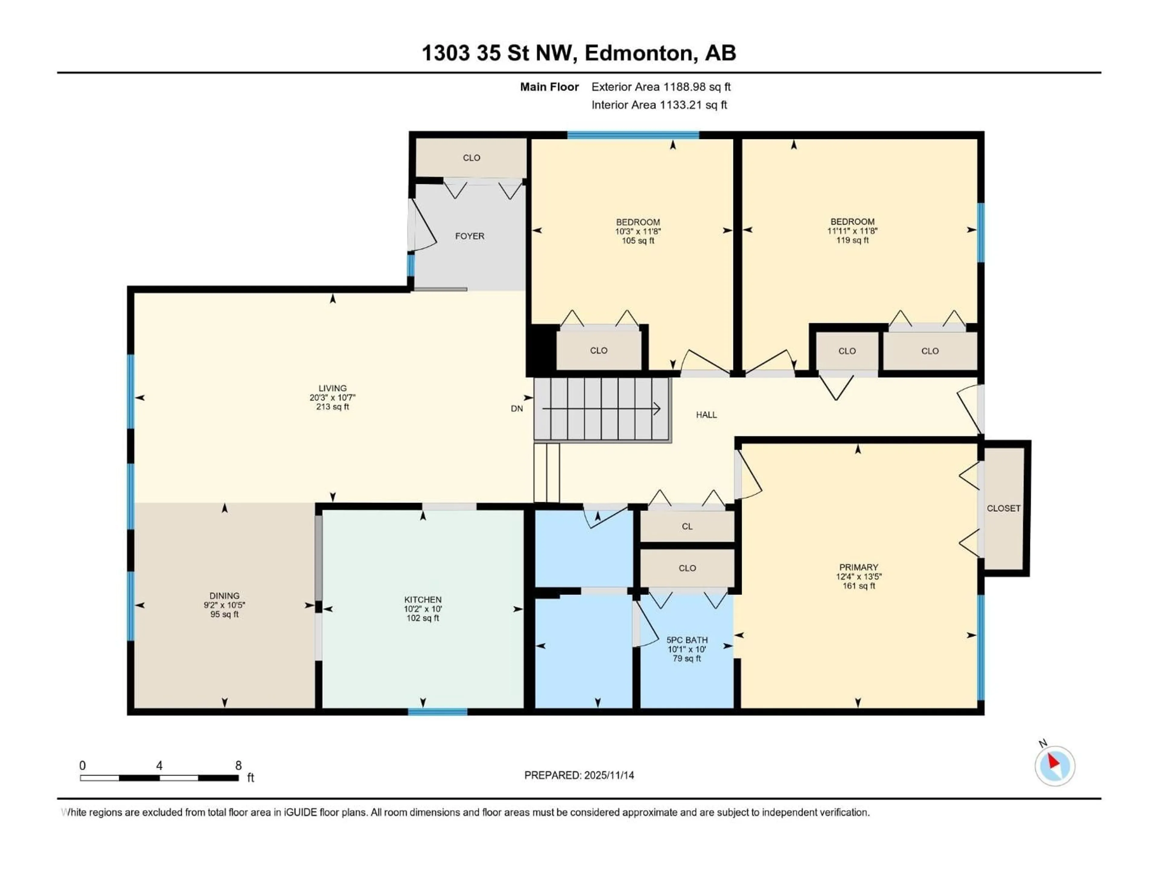 Floor plan for 1303 35 ST, Edmonton Alberta T6L2M2