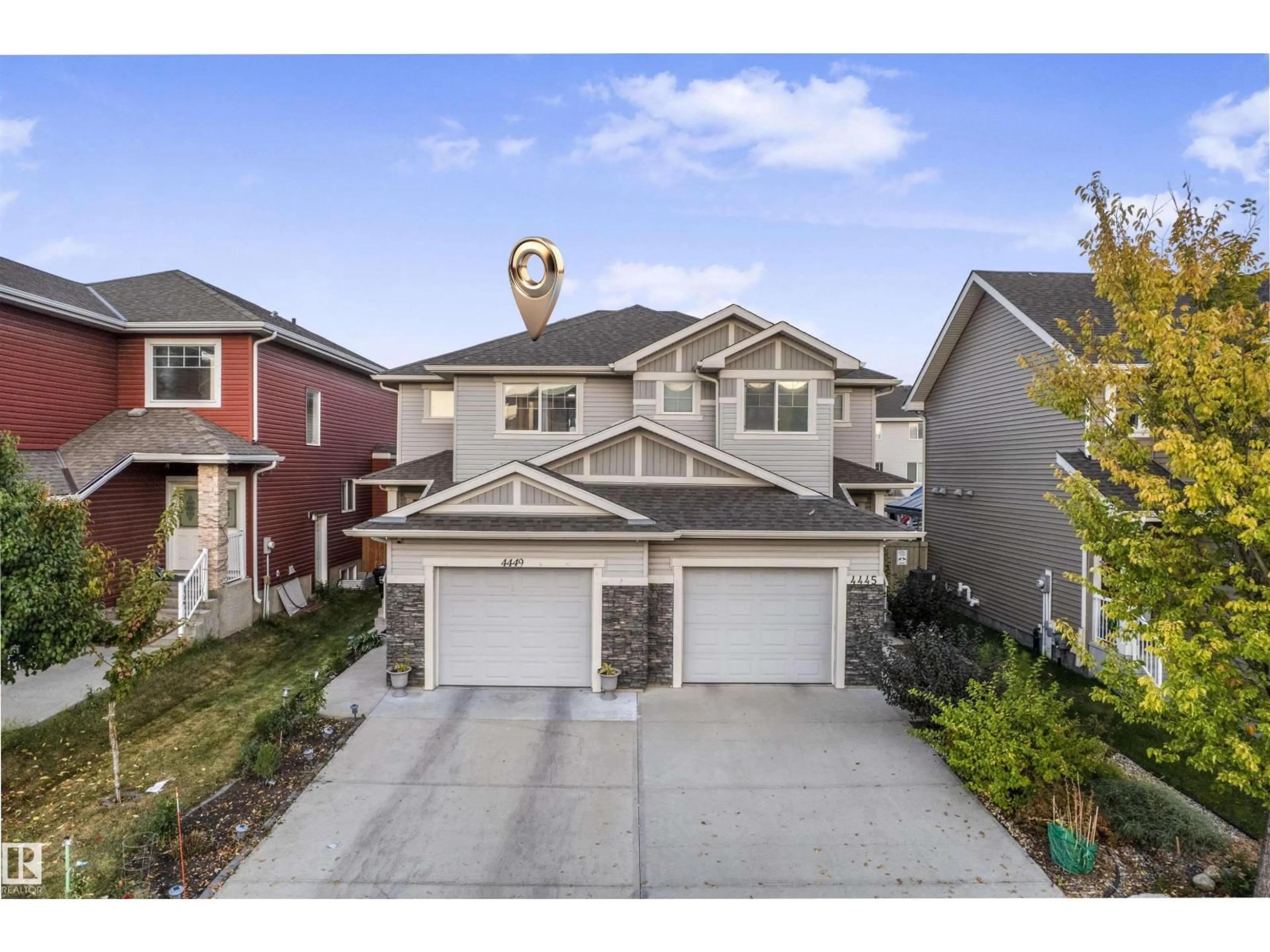 Home with vinyl exterior material, street for 4449 6A ST, Edmonton Alberta T6T0Z7