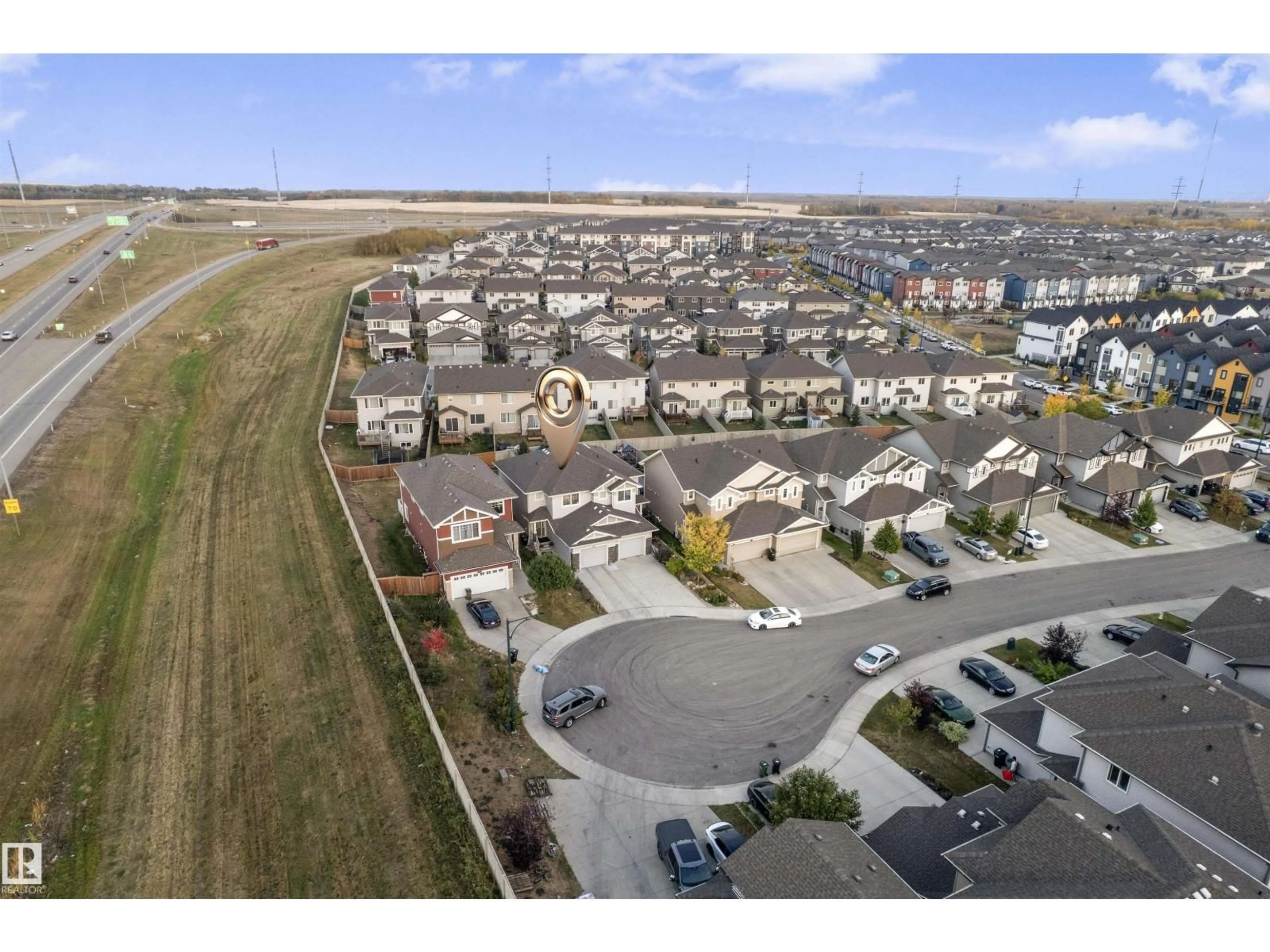 A pic from outside/outdoor area/front of a property/back of a property/a pic from drone, street for 4449 6A ST, Edmonton Alberta T6T0Z7