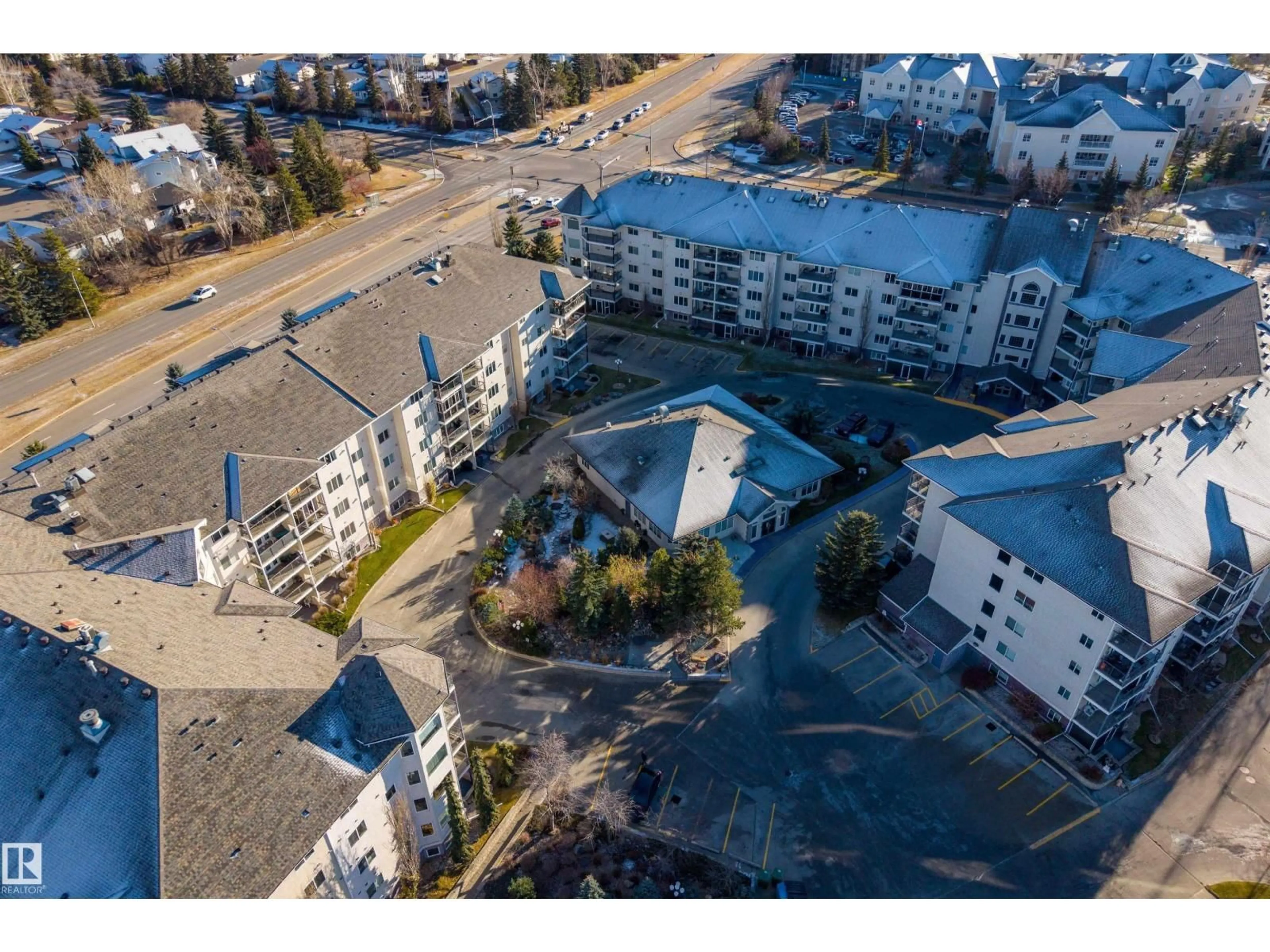 A pic from outside/outdoor area/front of a property/back of a property/a pic from drone, city buildings view from balcony for 237 - 112 YOUVILLE DR E, Edmonton Alberta T6L7G2