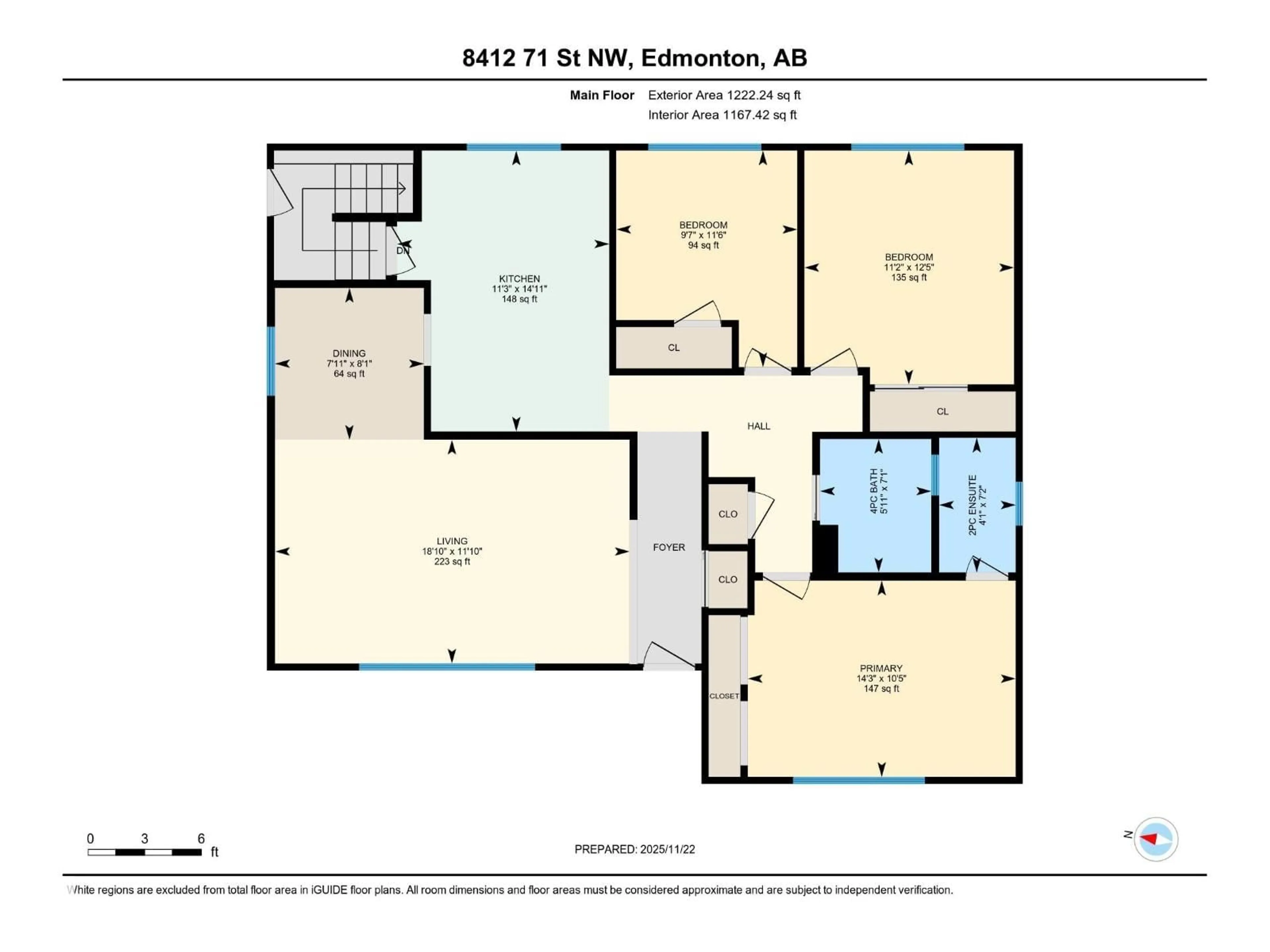Floor plan for 8412 71 ST, Edmonton Alberta T6B1X4