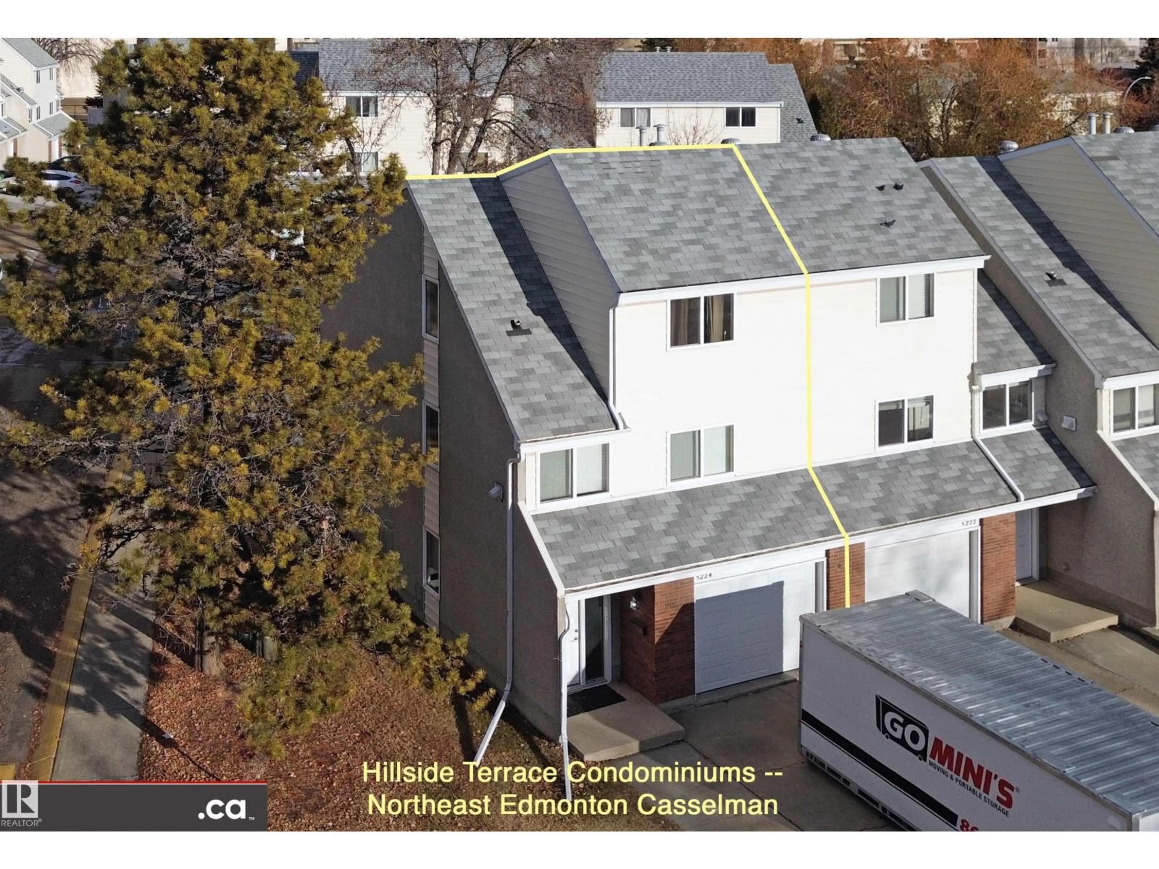 A pic from outside/outdoor area/front of a property/back of a property/a pic from drone, street for 5224 146 AV, Edmonton Alberta T5A3L6