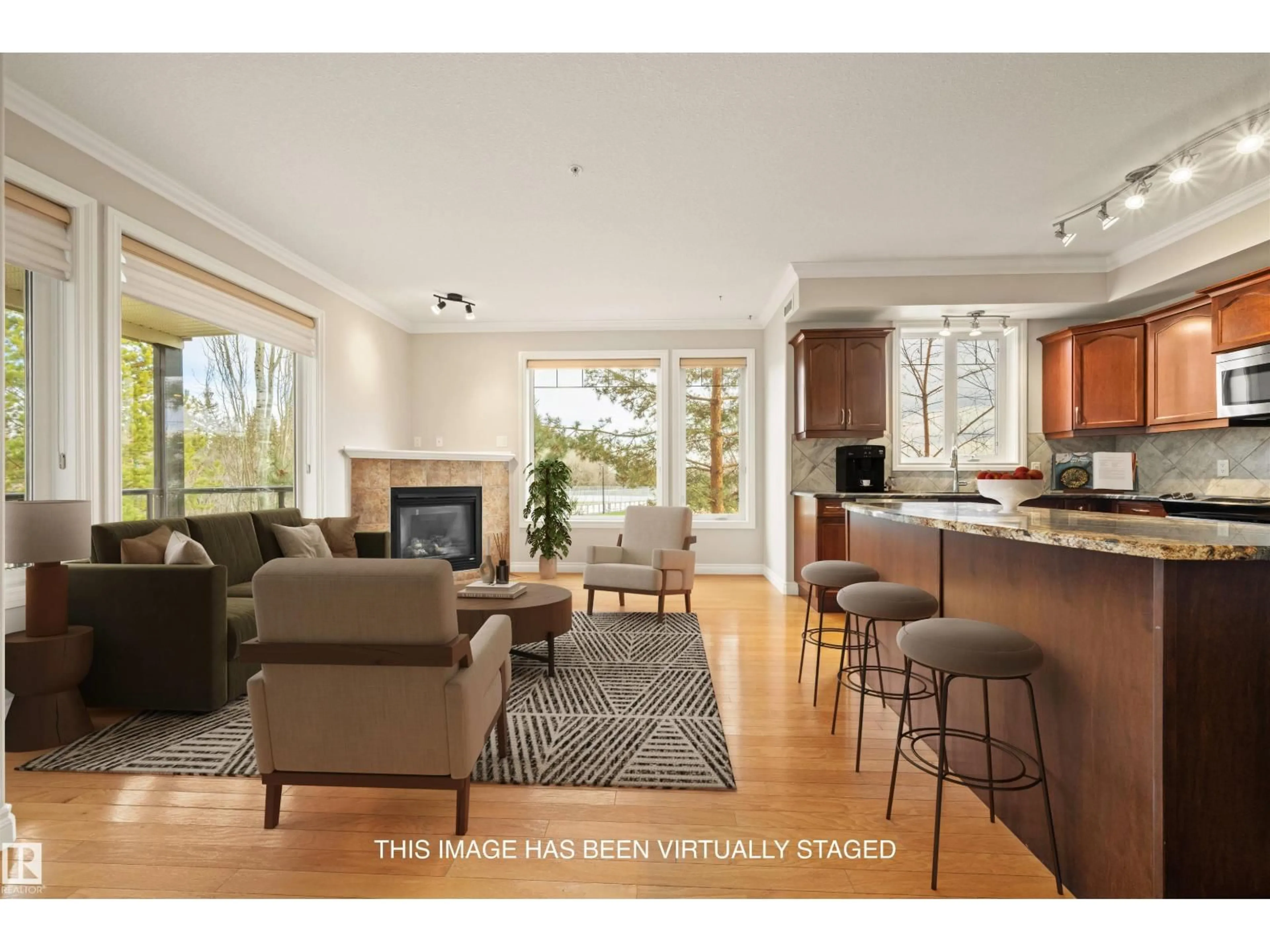 Open concept kitchen, unknown for 218 - 12408 15 AV SW, Edmonton Alberta T6W1X2