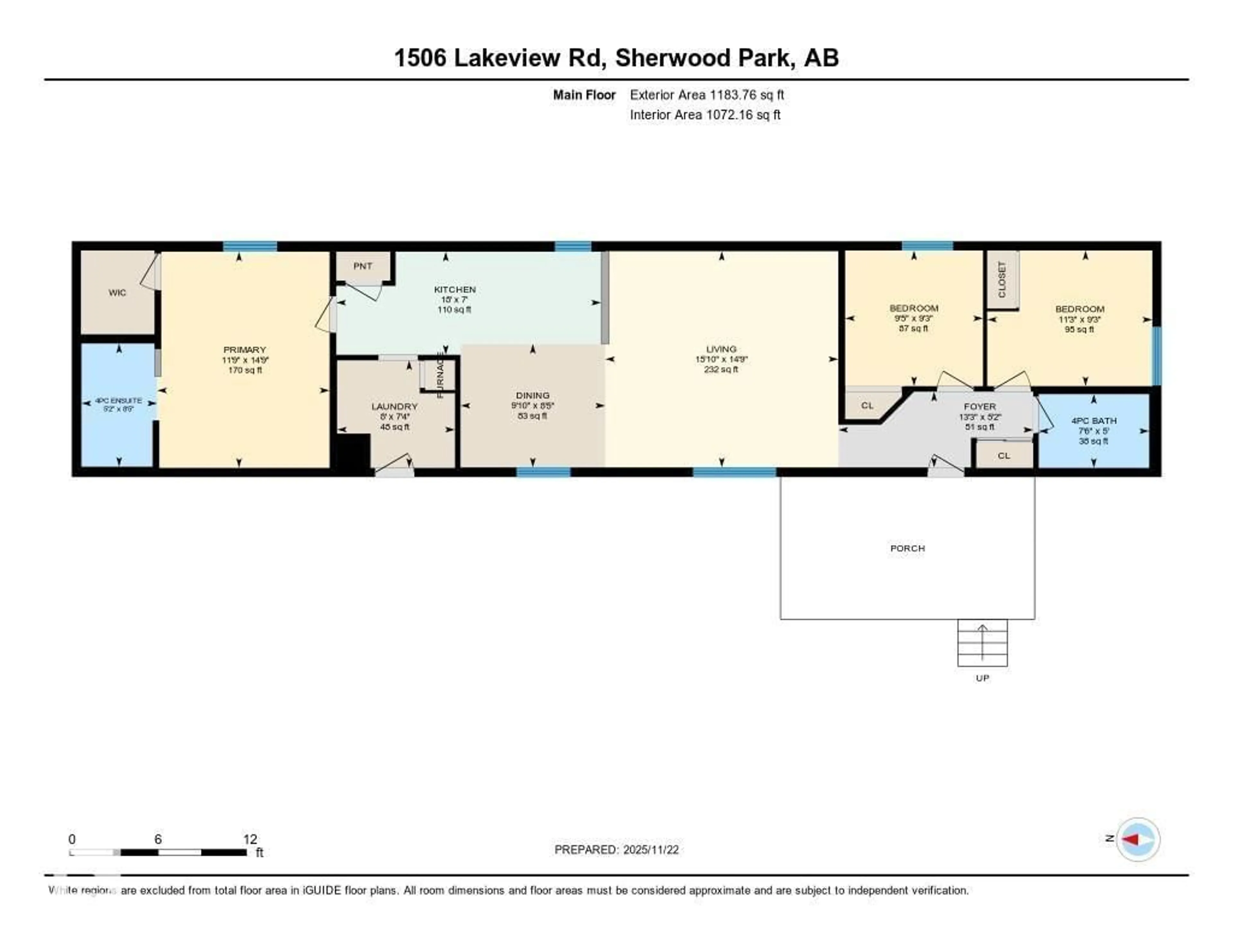 Floor plan for 1506 LAKEVIEW ROAD, Sherwood Park Alberta T8H1M1