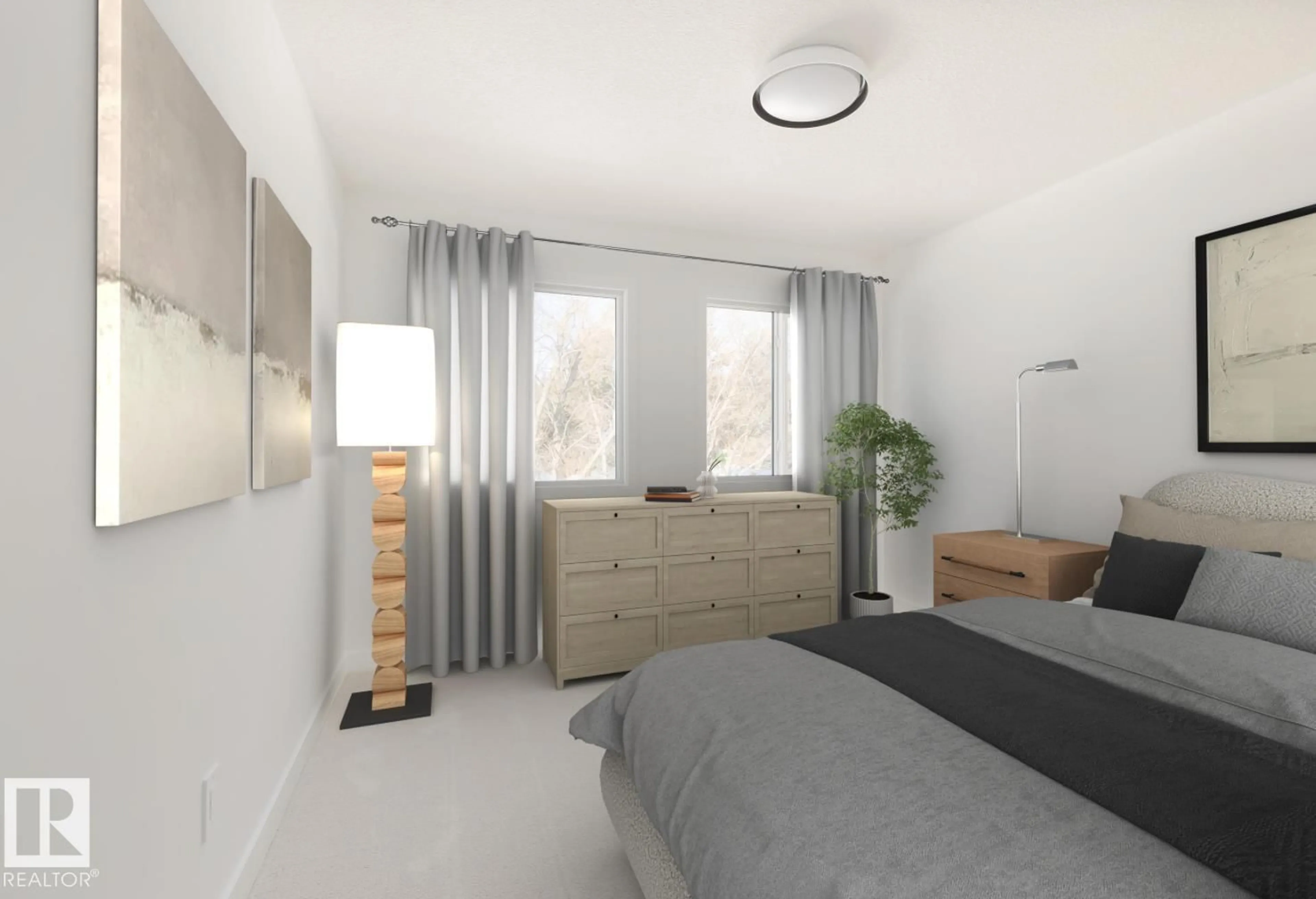 Bedroom with bed, unknown for SW - 8223 KIRIAK LO, Edmonton Alberta T6W5S2