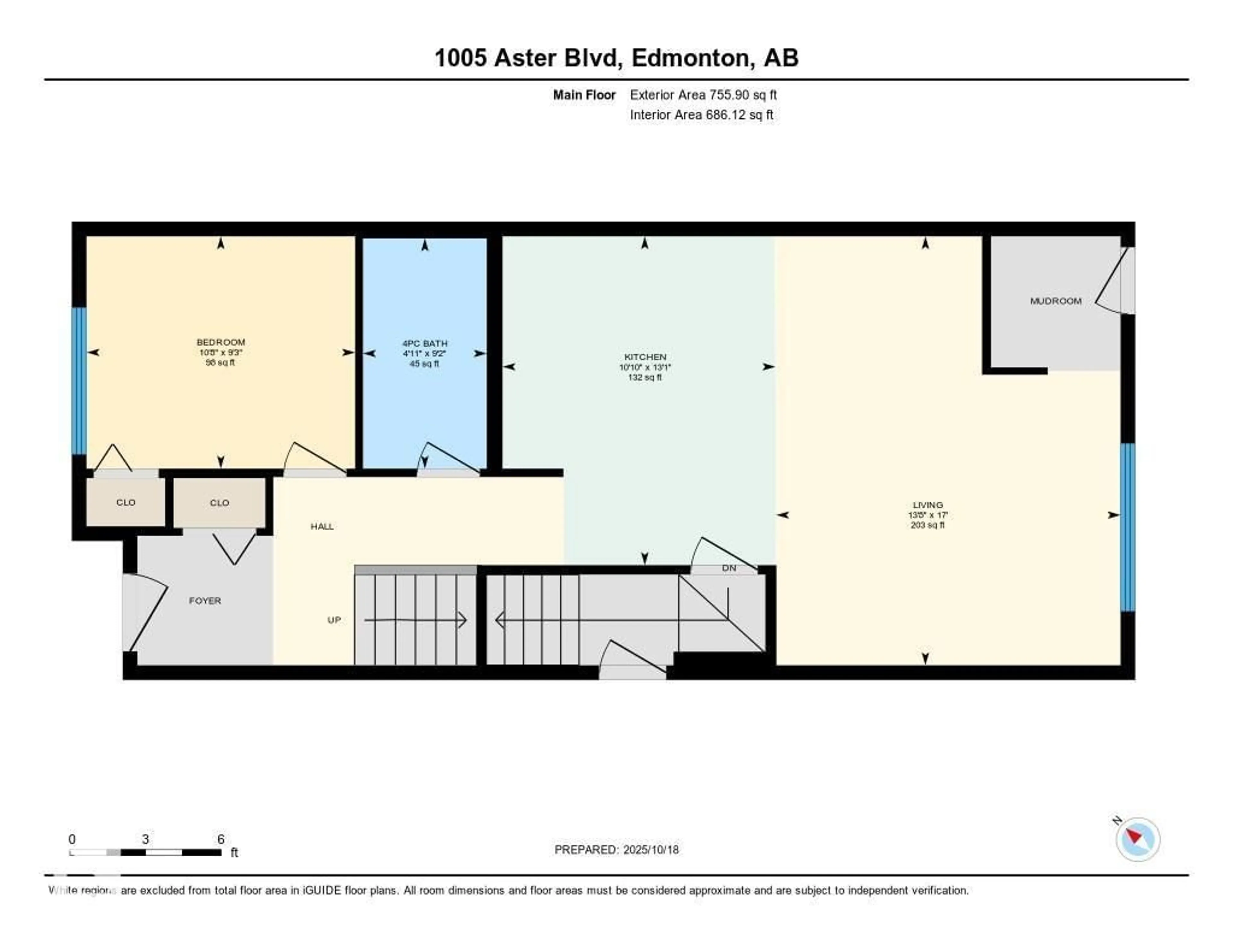 Floor plan for 1007 ASTER BV, Edmonton Alberta T6T2W8