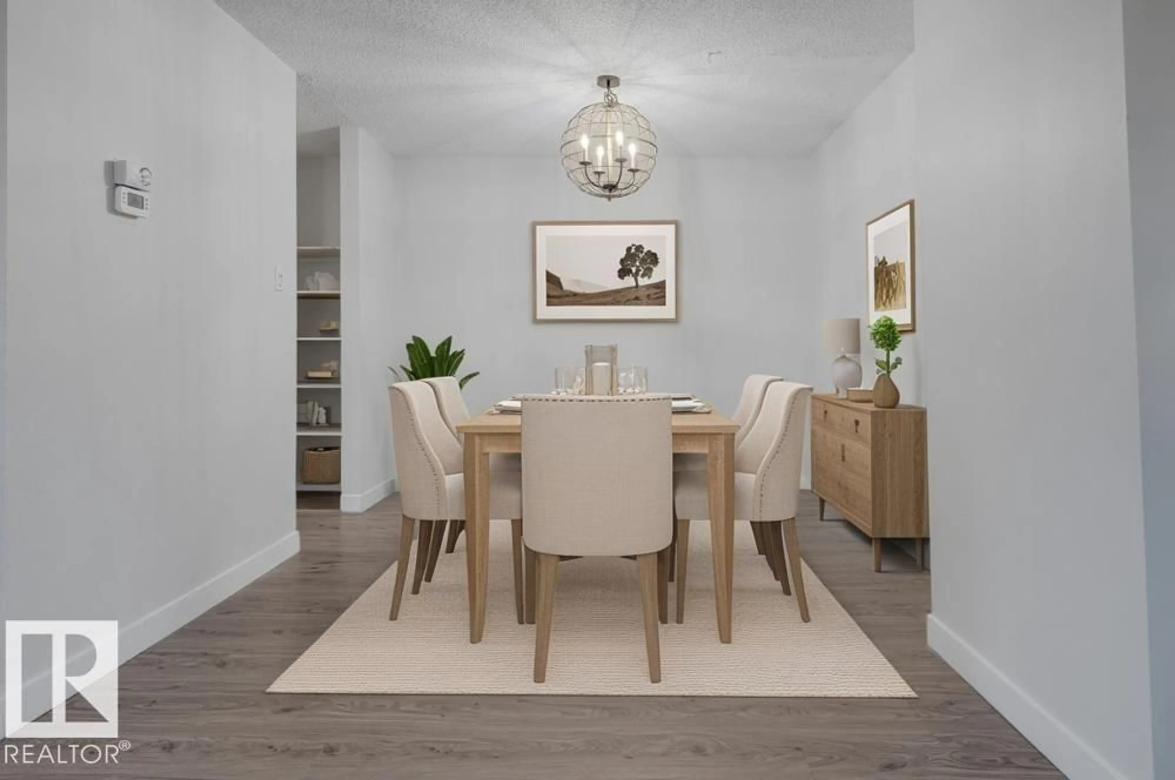 Dining room, wood/laminate floor for 39 MCLEOD PL, Edmonton Alberta T5A3A8