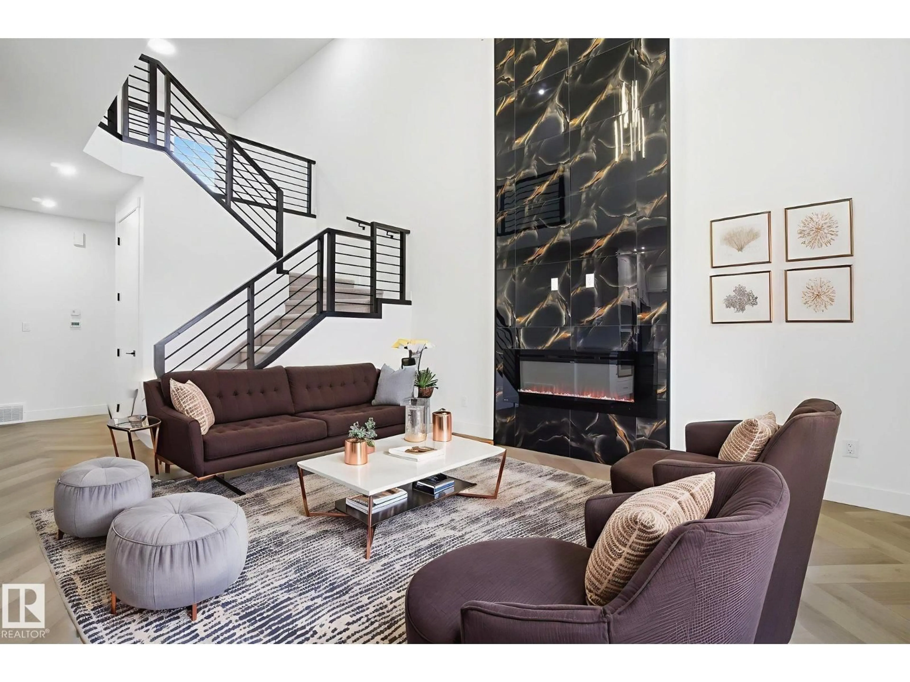 Living room with furniture, unknown for 3309 CHERNOWSKI WY, Edmonton Alberta T6W5H2