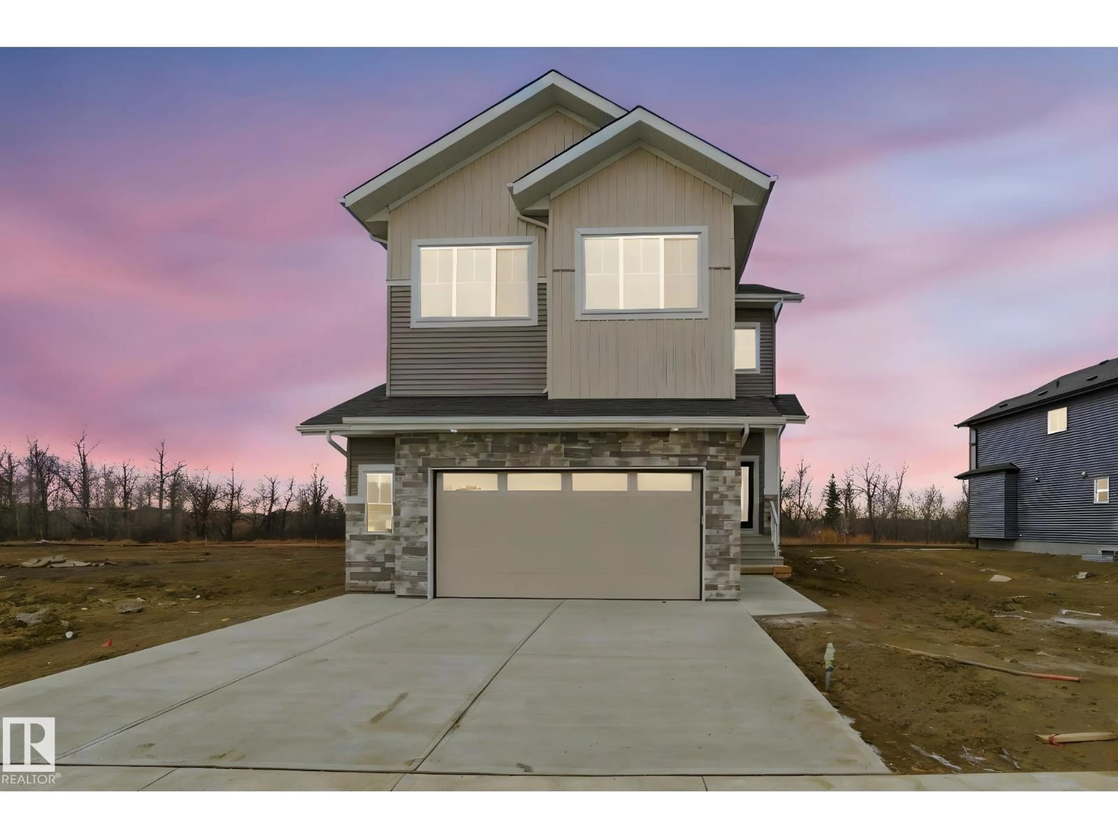 Home with vinyl exterior material, street for 3294 CHERNOWSKI WY, Edmonton Alberta T6W5H2