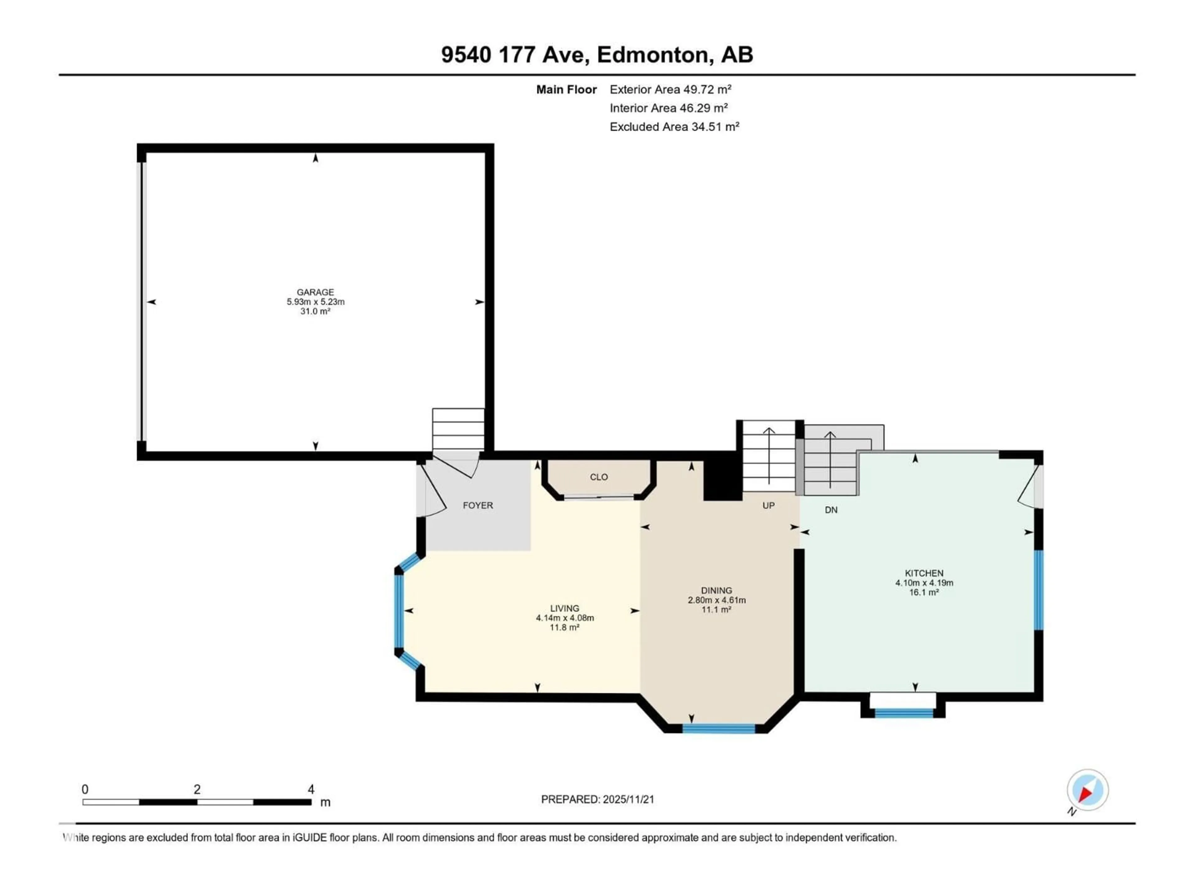Floor plan for NW - 9540 177 AV, Edmonton Alberta T5Z2C9
