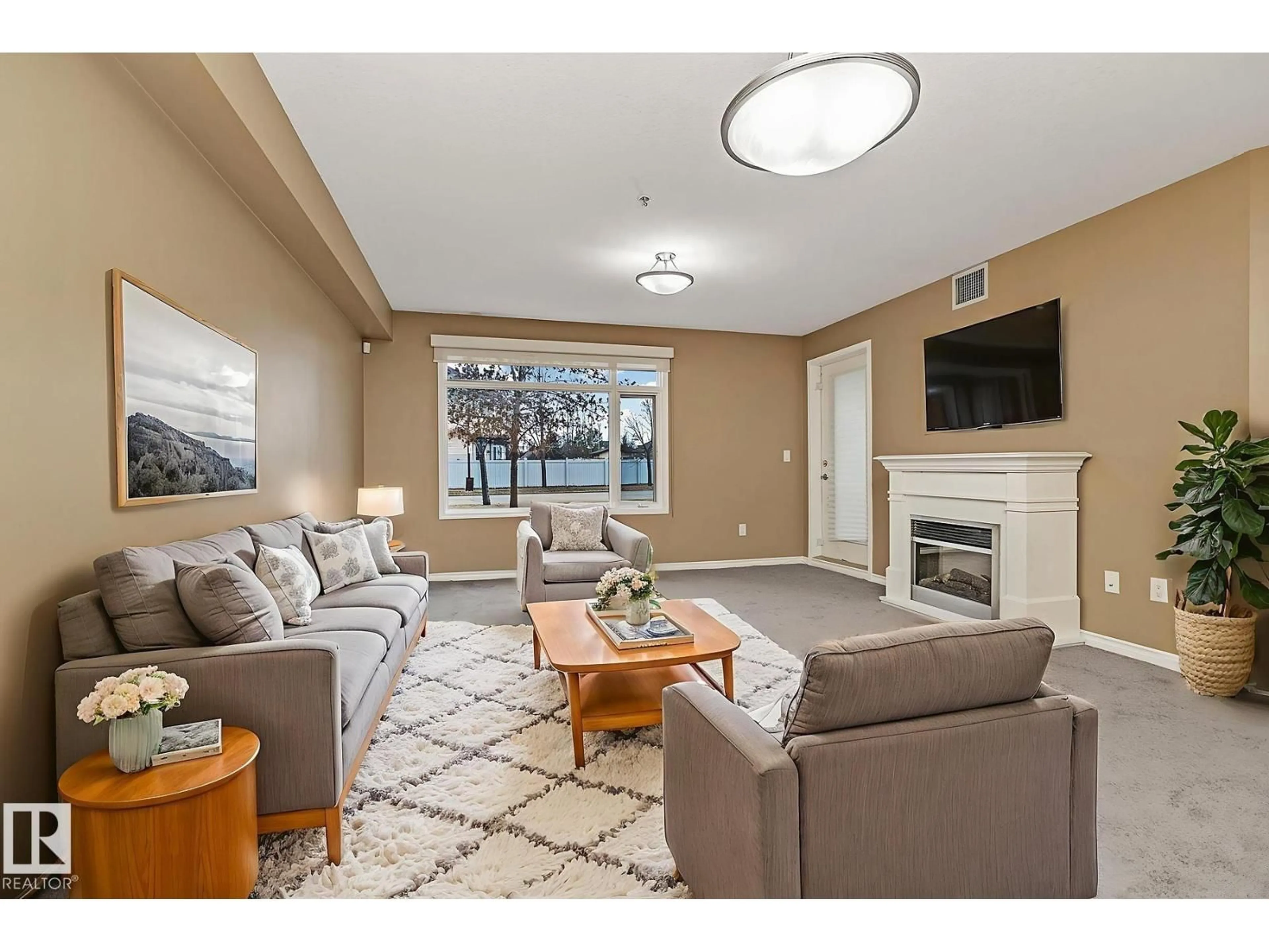 Living room with furniture, unknown for #110 - 1589 GLASTONBURY BV, Edmonton Alberta T5T2V1