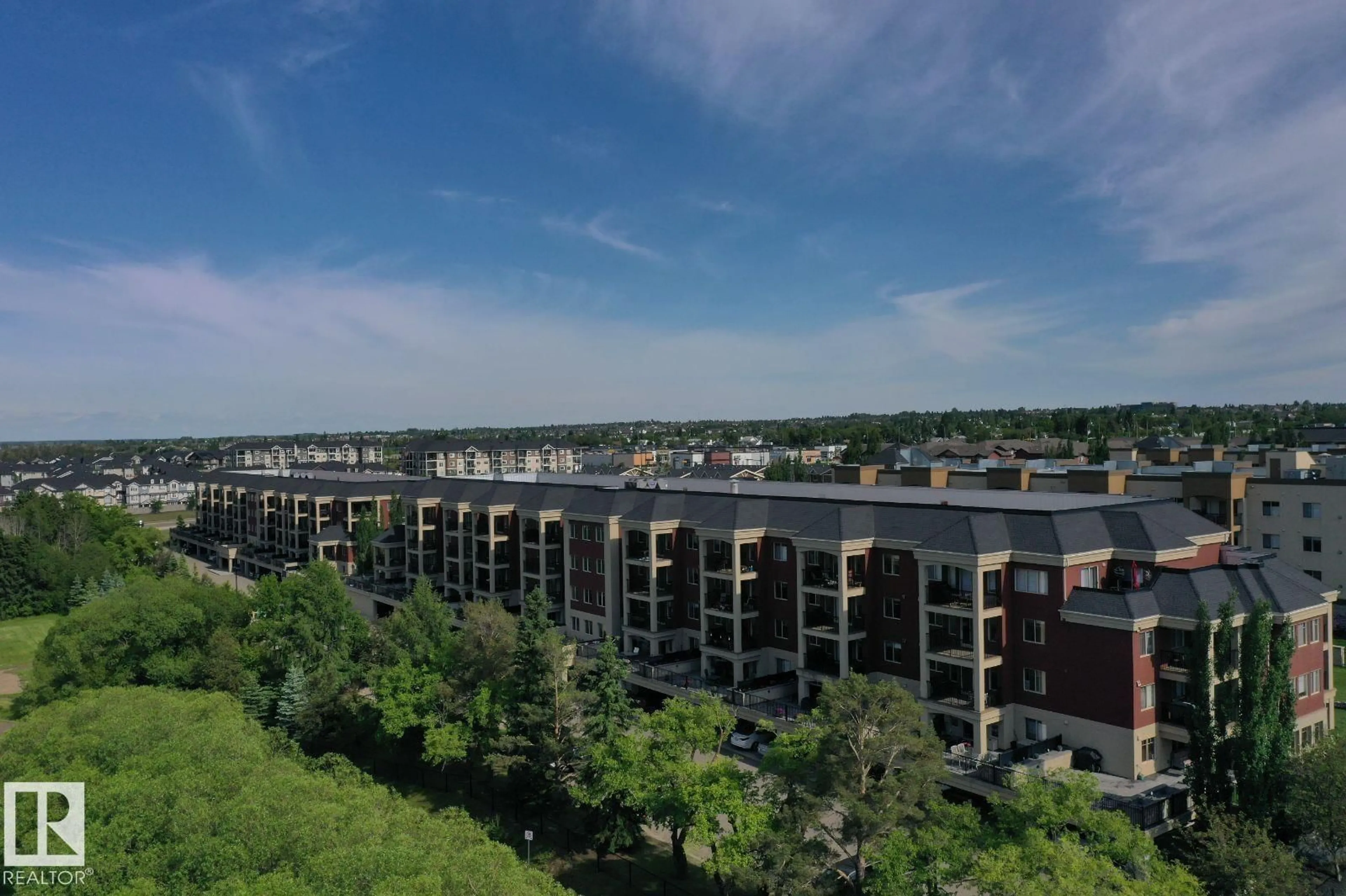 A pic from outside/outdoor area/front of a property/back of a property/a pic from drone, city buildings view from balcony for 500 - 216 PALISADES WY, Sherwood Park Alberta T8H0H7