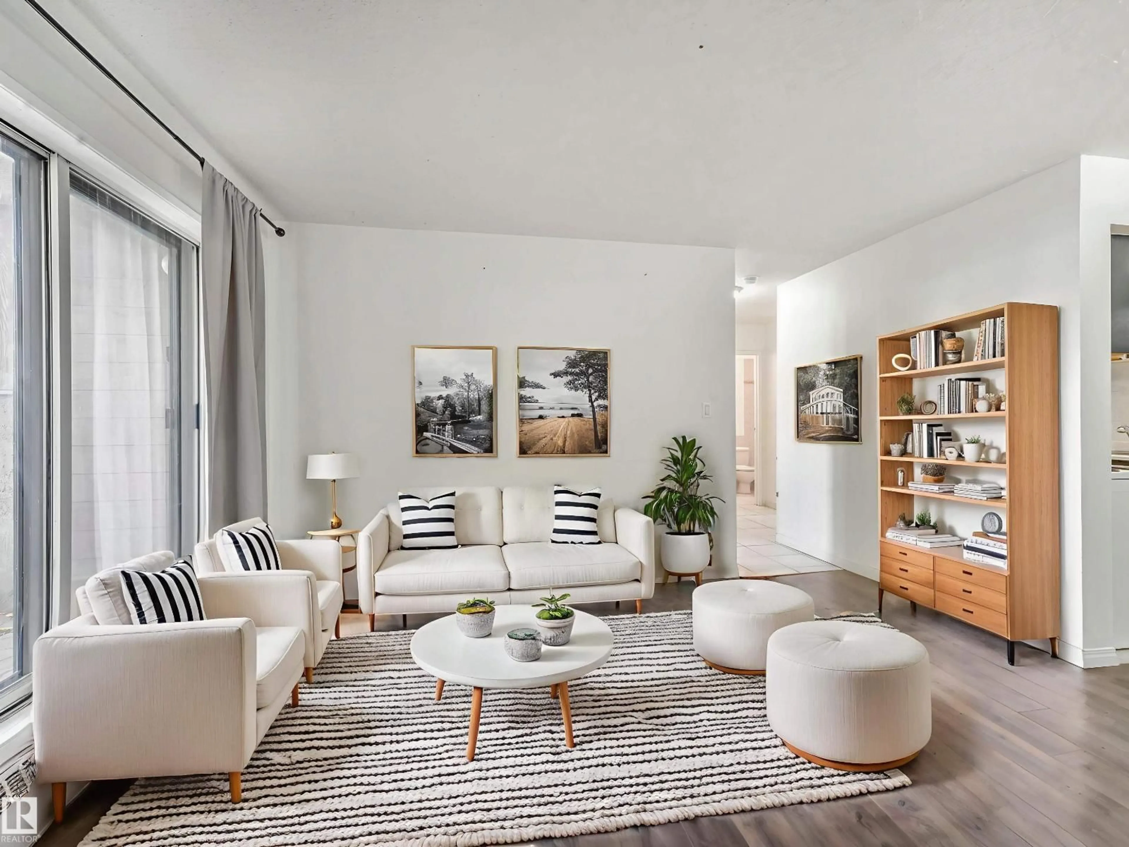 Living room with furniture, unknown for #107 - 10421 93 ST, Edmonton Alberta T5H1X5