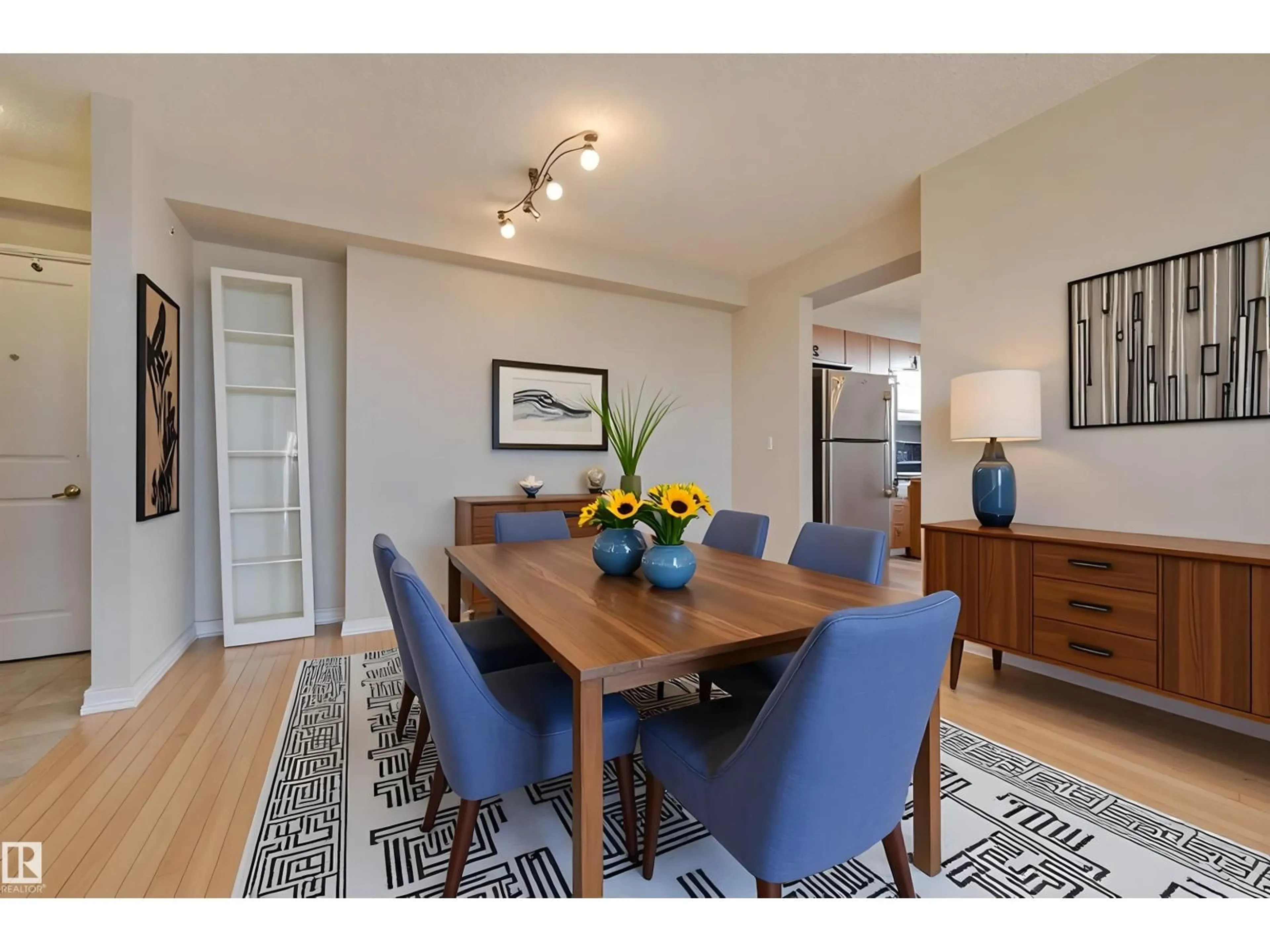 Dining room, wood/laminate floor for 10303 - 1807 105 ST NW, Edmonton Alberta T5J5G3