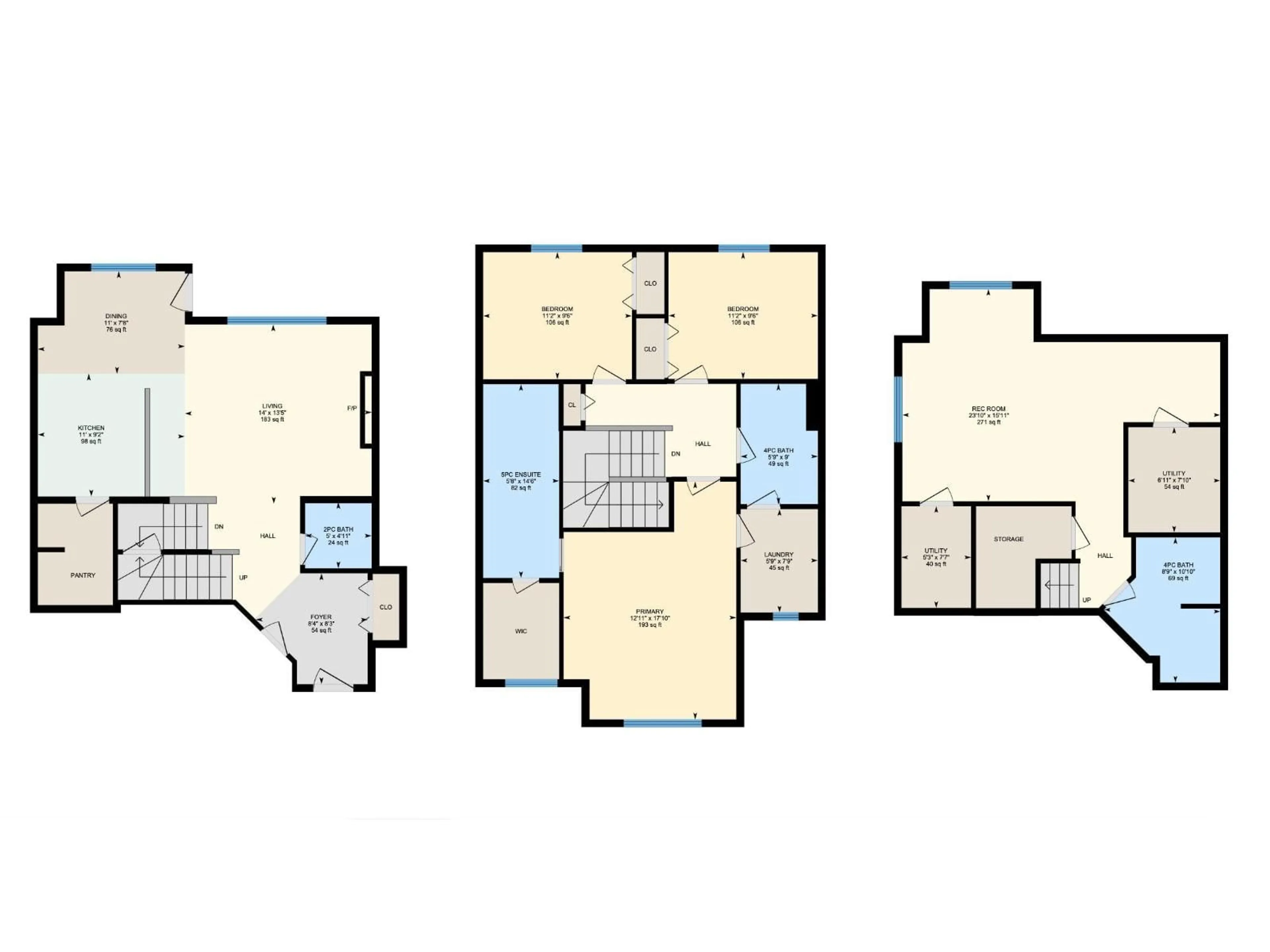 Floor plan for 3650 13 ST, Edmonton Alberta T6J0J5