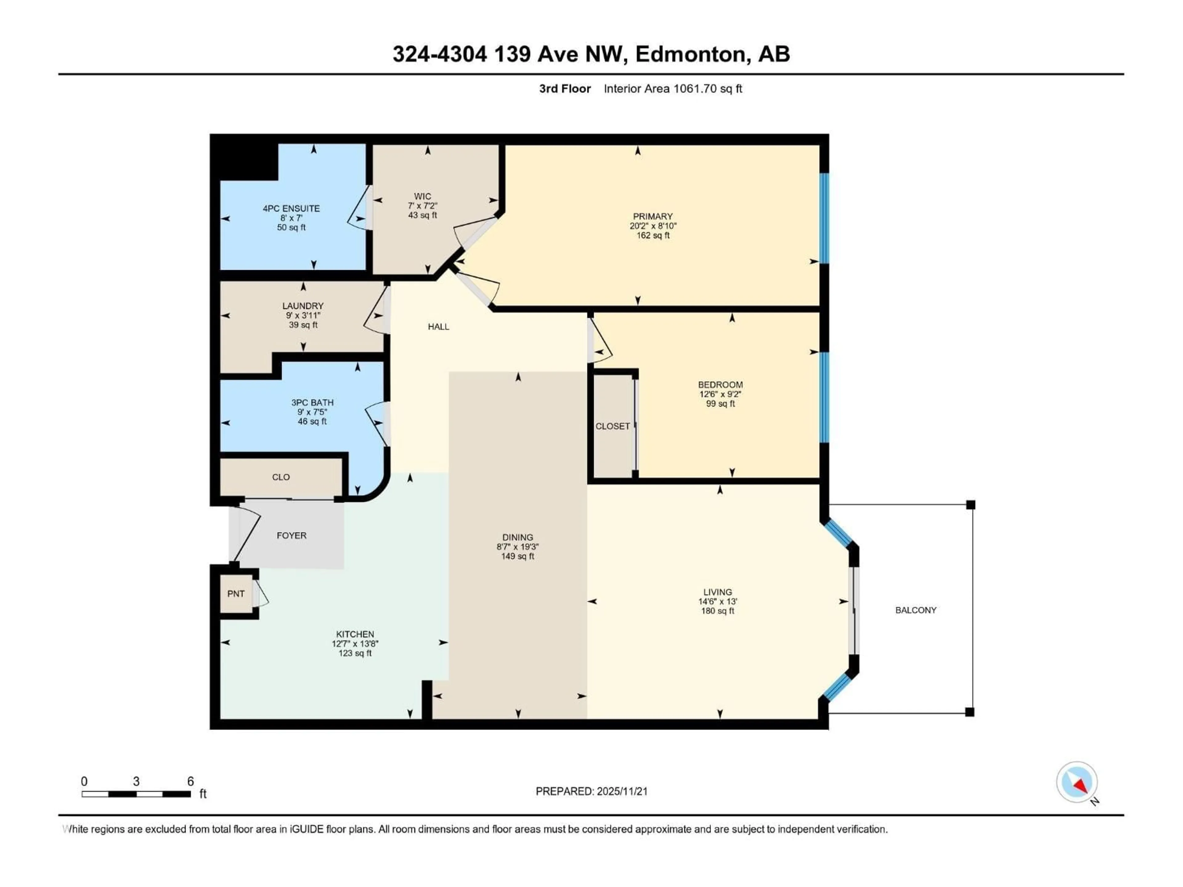 Floor plan for #324 - 4304 139 AV, Edmonton Alberta T5Y0H6
