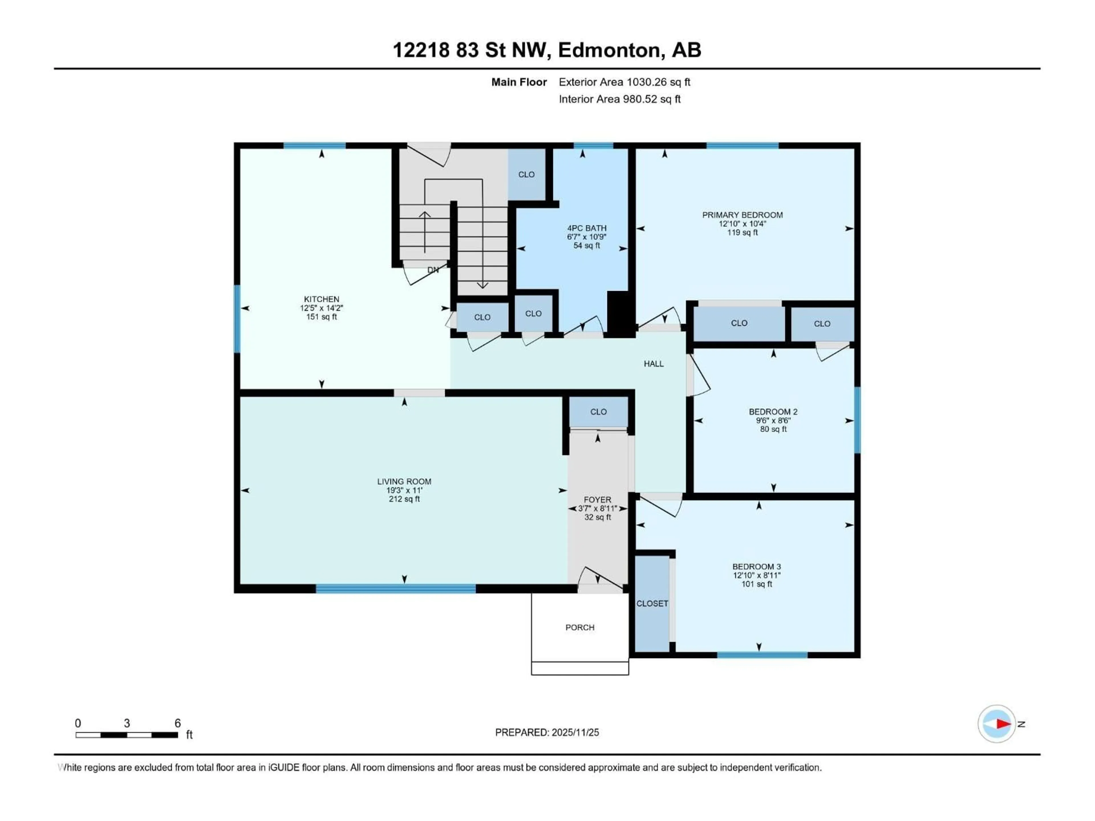Floor plan for 12218 83 ST, Edmonton Alberta T5B3A2