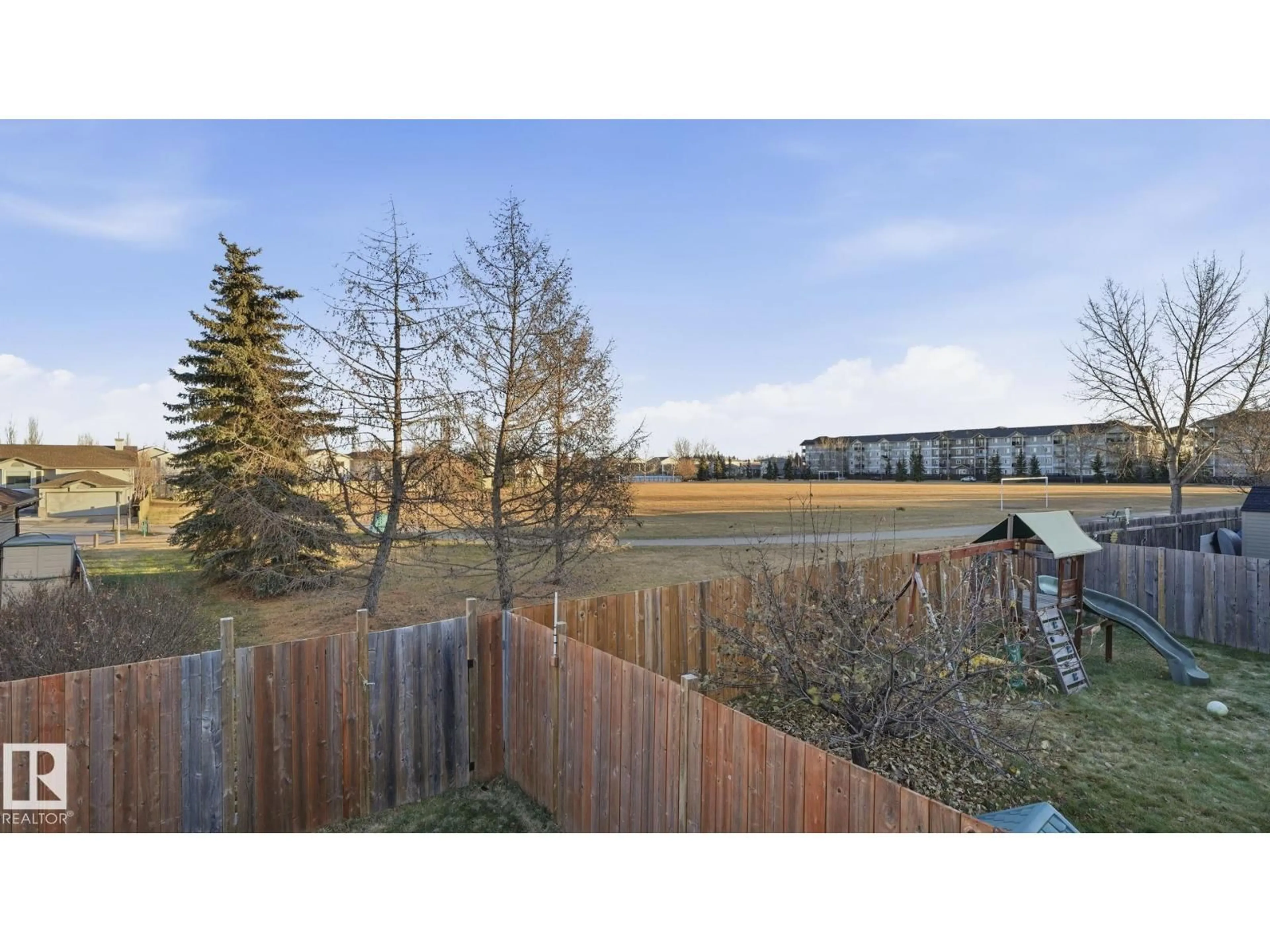 A pic from outside/outdoor area/front of a property/back of a property/a pic from drone, forest/trees view for 146 LAKELAND DR, Spruce Grove Alberta T7X4A5