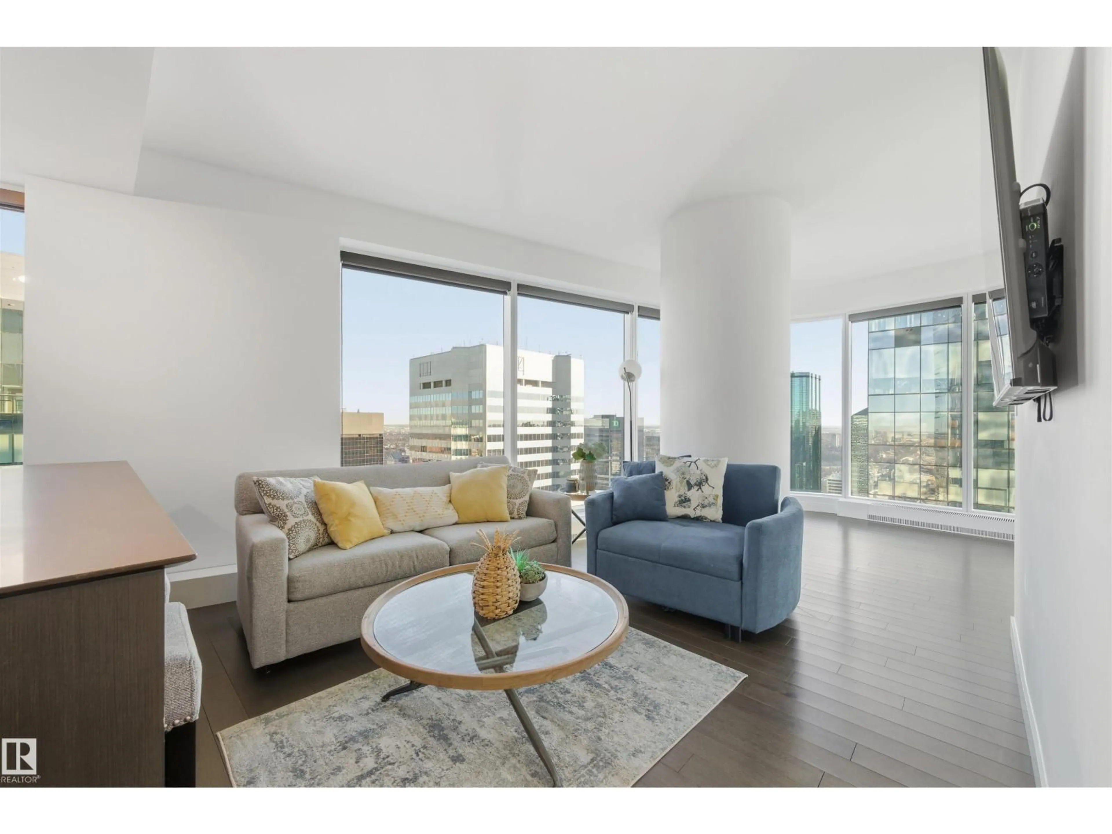 Living room with furniture, unknown for 10360 - 3208 102 ST, Edmonton Alberta T5J0K6