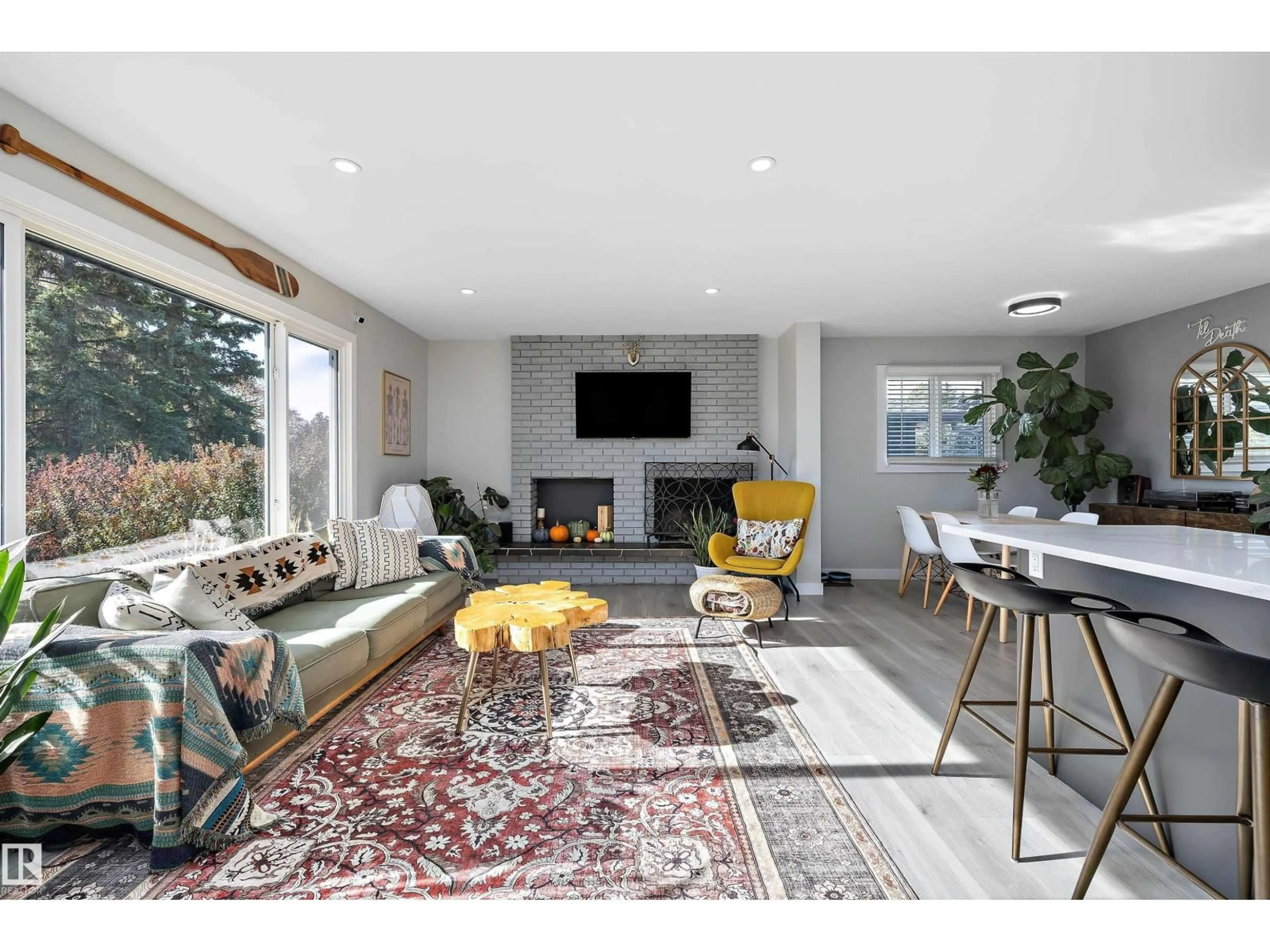 Living room with furniture, unknown for 6304 94A AV, Edmonton Alberta T6B0Y8