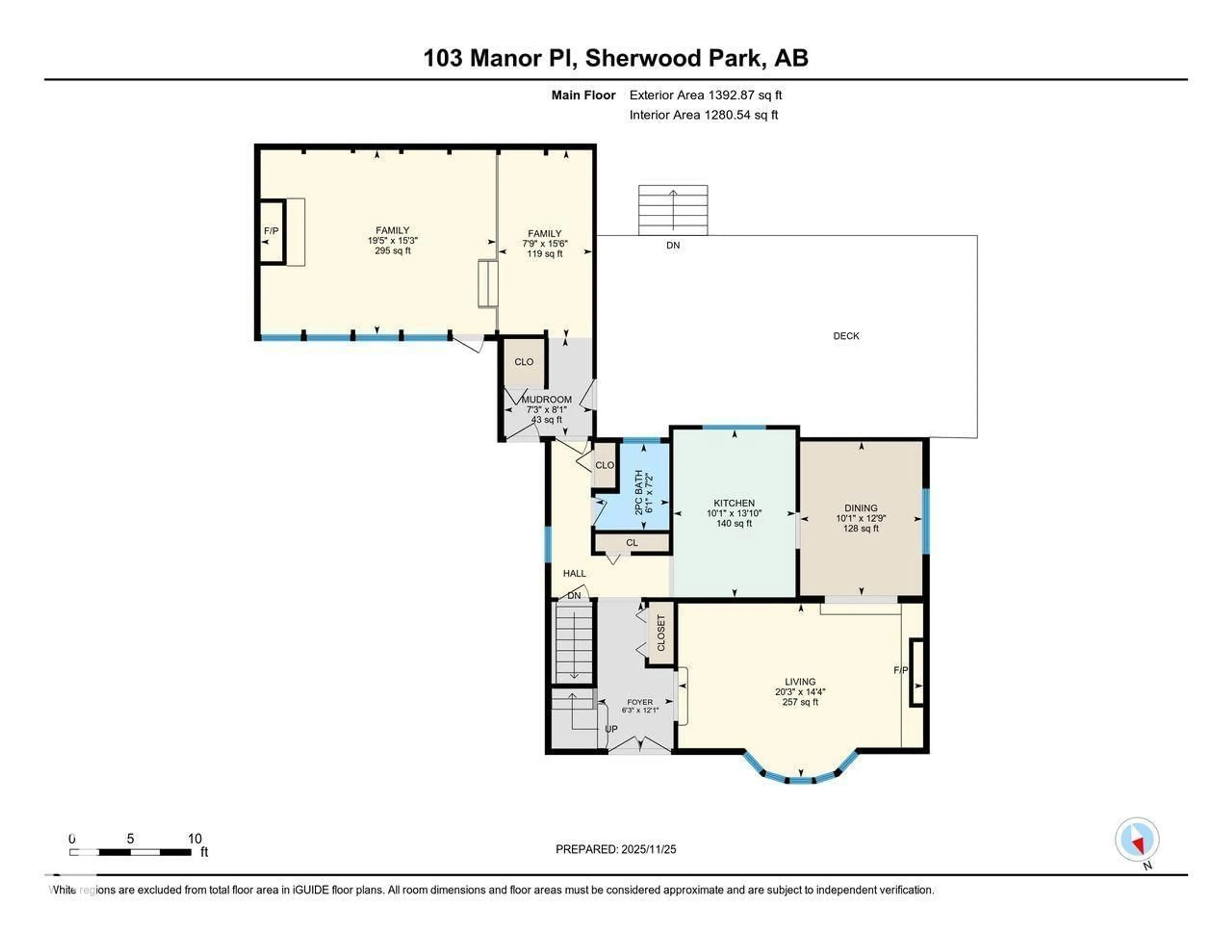 Floor plan for 103 MANOR PL, Sherwood Park Alberta T8A0S9