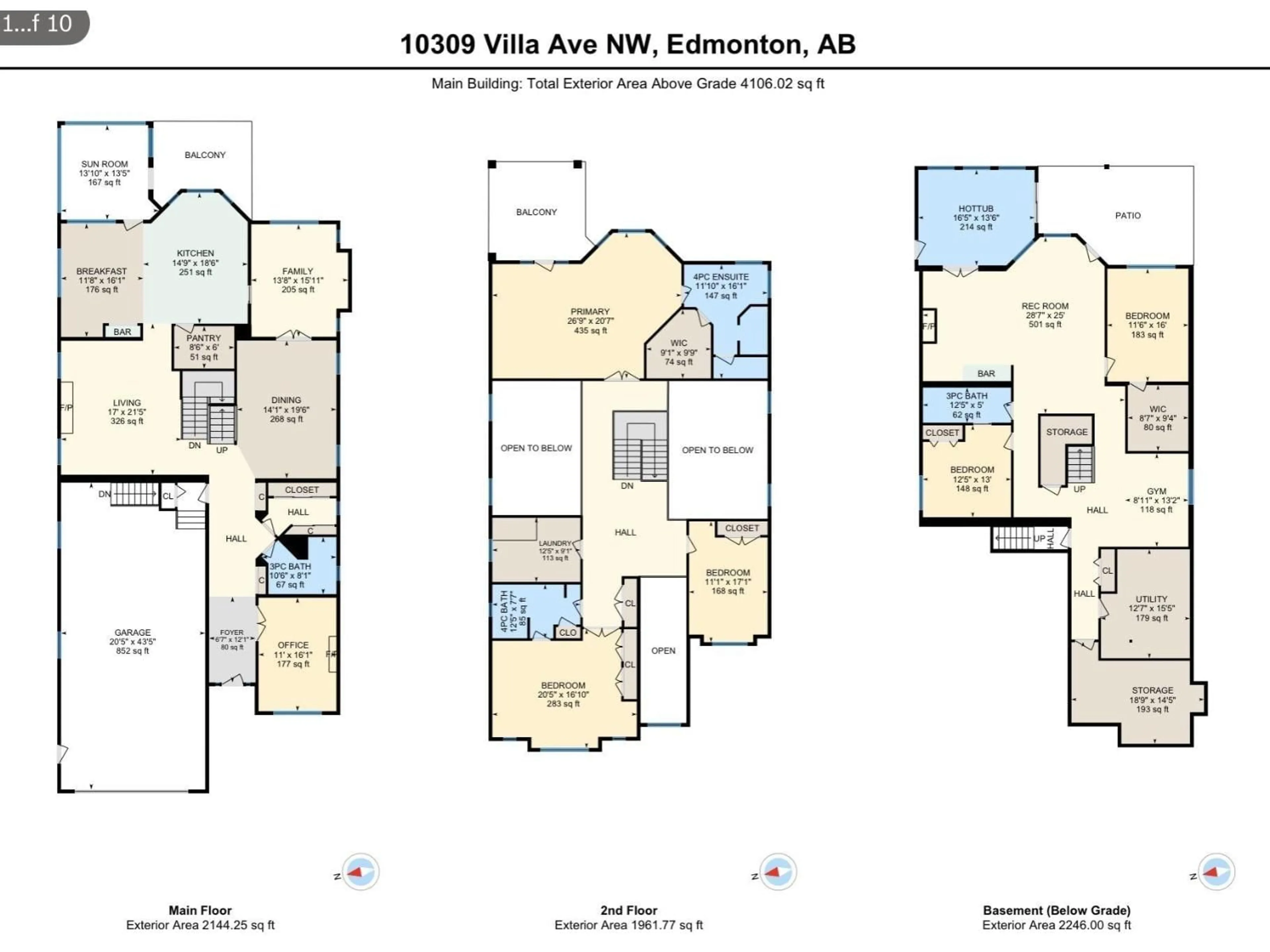 Floor plan for 10309 VILLA AV, Edmonton Alberta T5N3T8