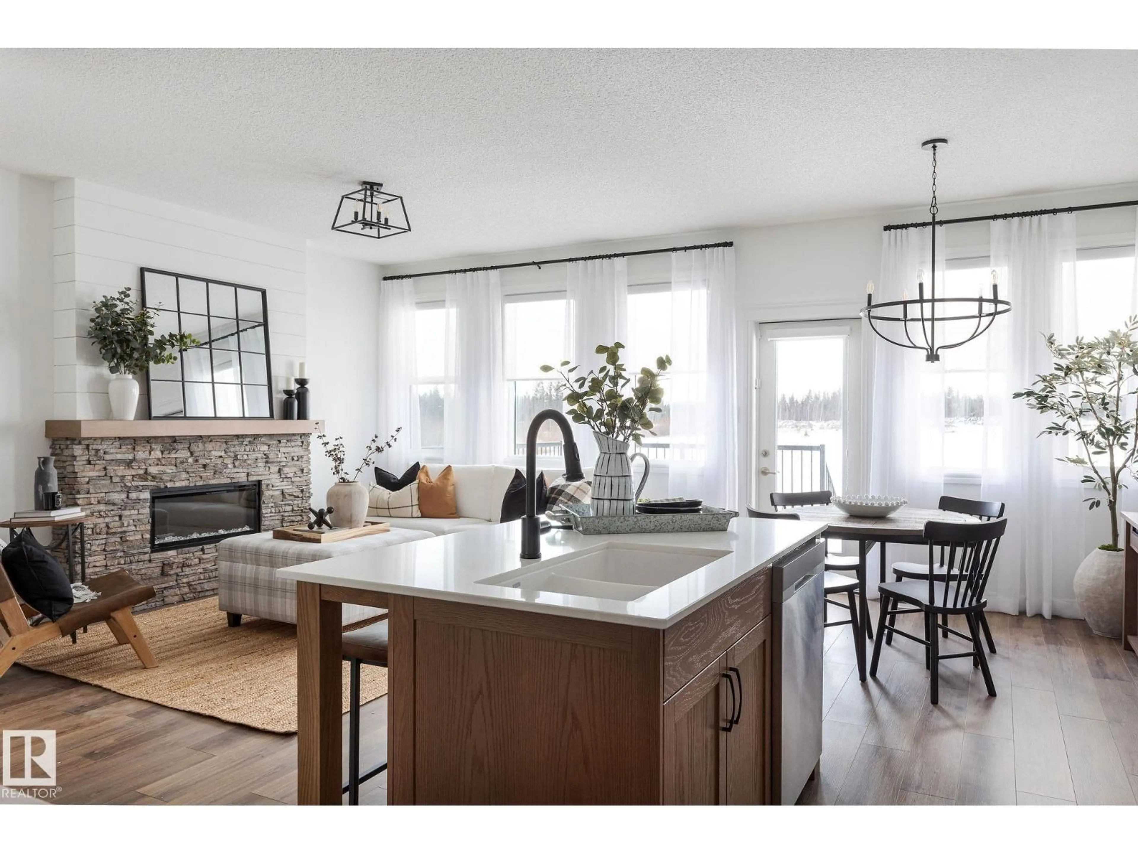 Open concept kitchen, ceramic/tile floor for 16 EMERALD WY, Spruce Grove Alberta T7X3C7
