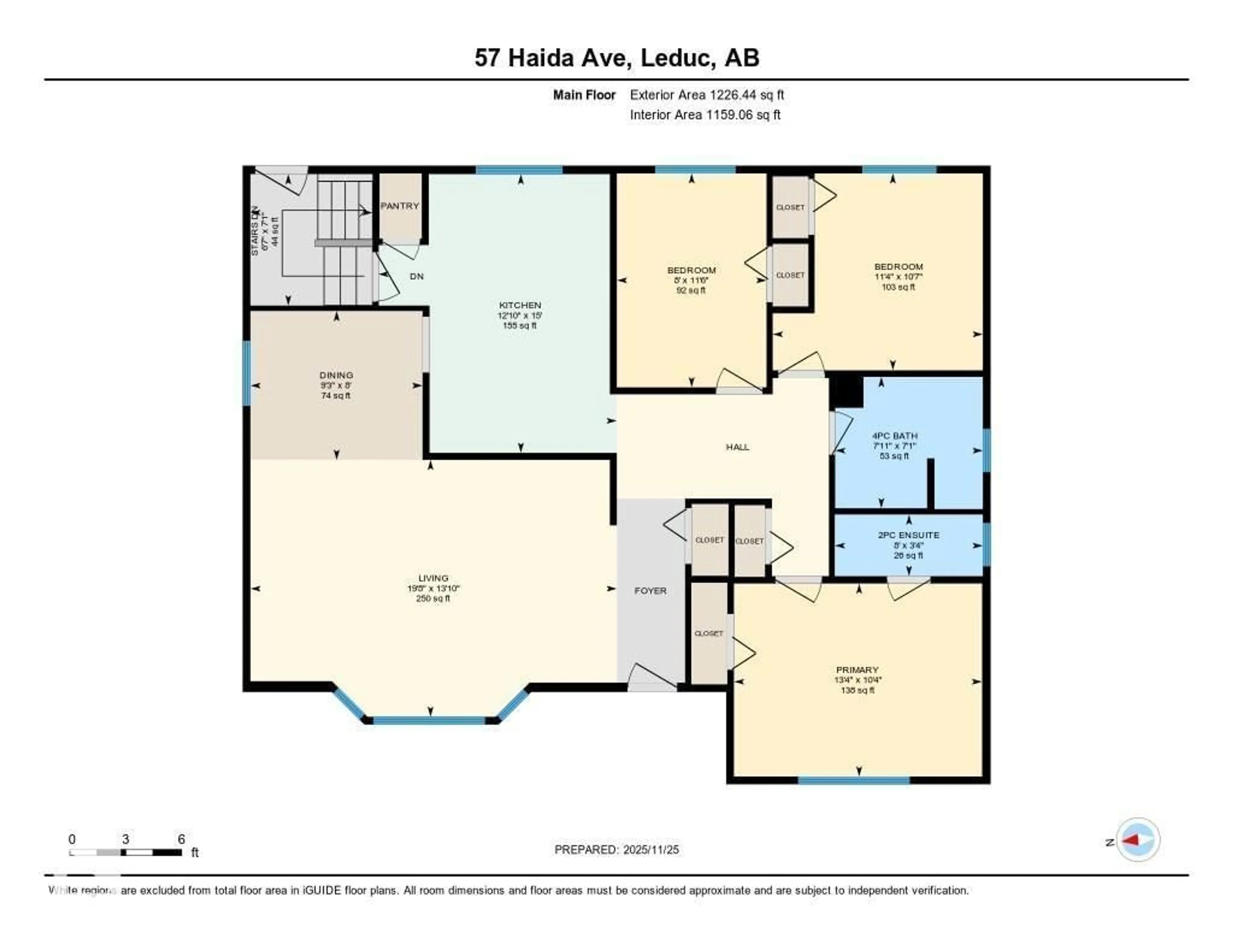 Floor plan for 57 HAIDA AV, Leduc Alberta T9E4E7