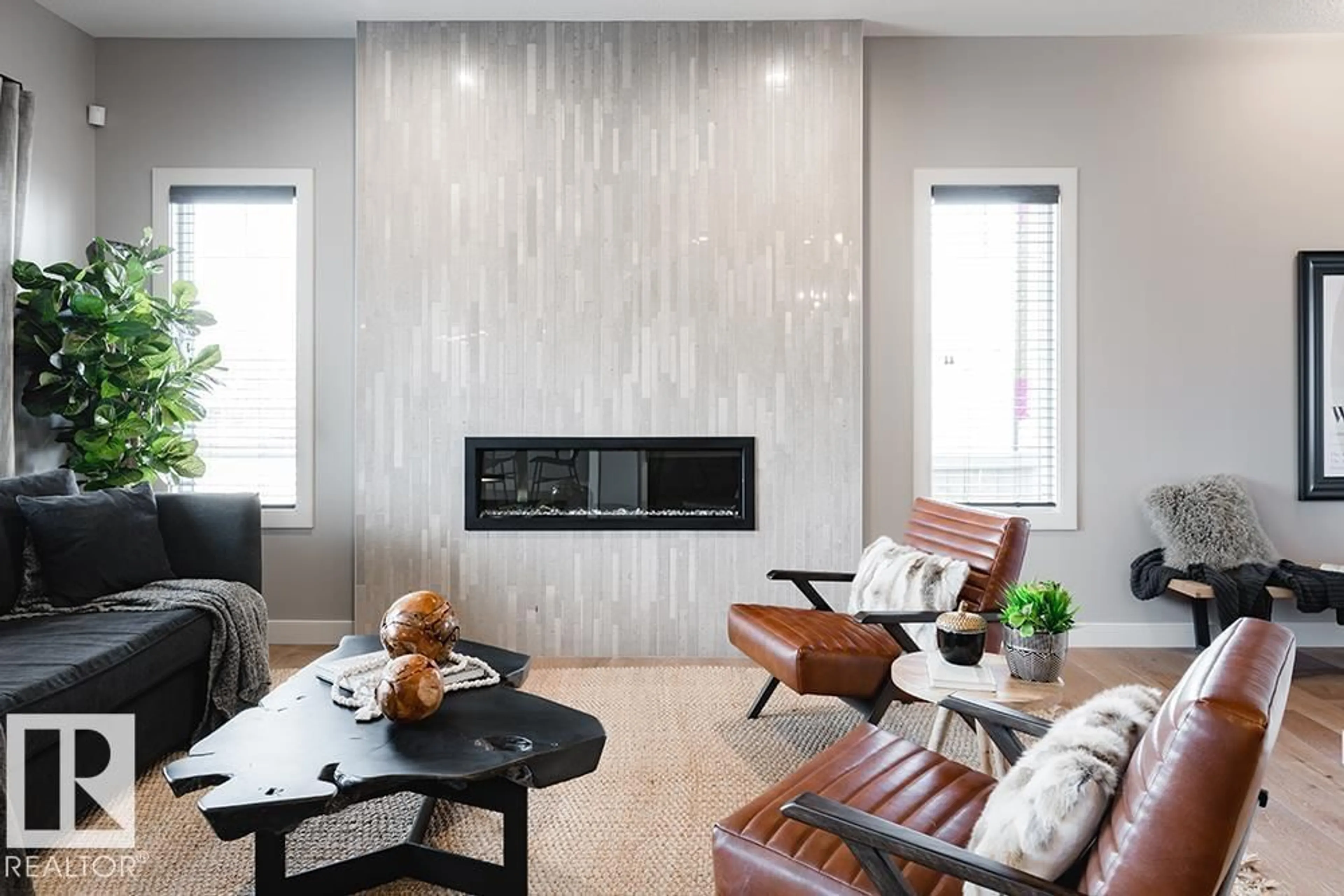 Living room with furniture, ceramic/tile floor for SW - 9389 COOPER BEND BN, Edmonton Alberta T5S0P5