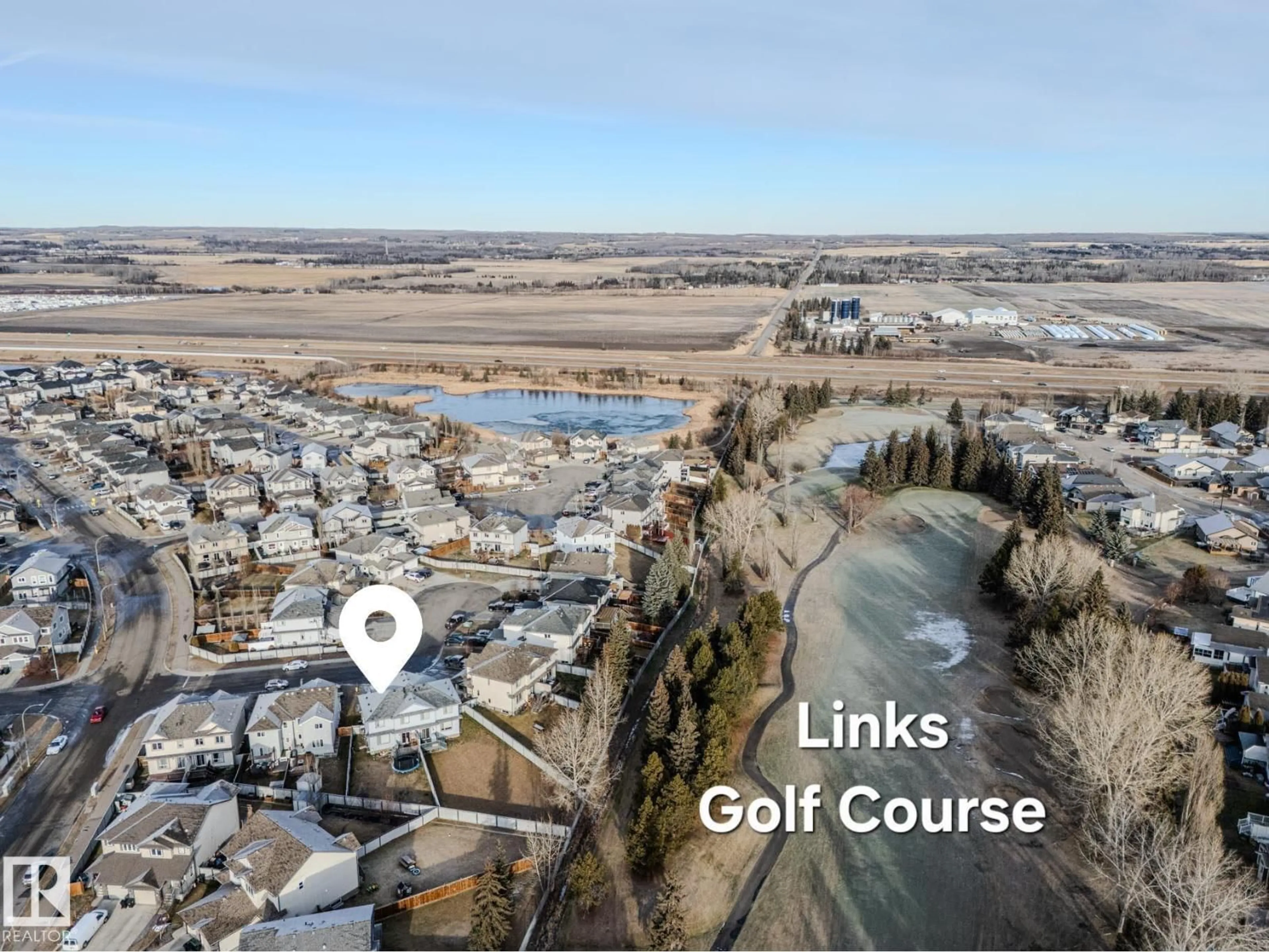 A pic from outside/outdoor area/front of a property/back of a property/a pic from drone, water/lake/river/ocean view for 26 AUSTIN CT, Spruce Grove Alberta T7X0N4