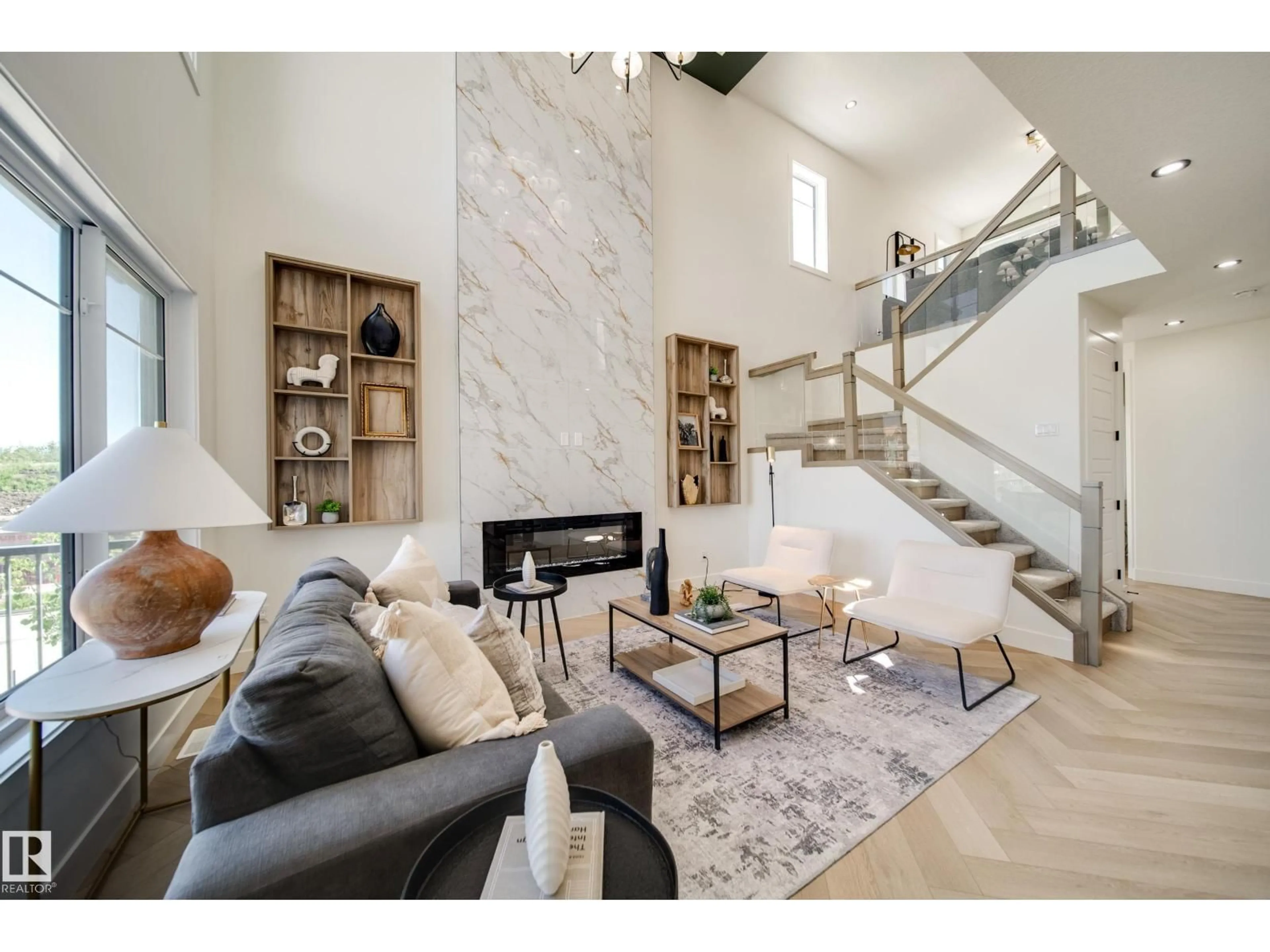 Living room with furniture, unknown for 7027 177 AV, Edmonton Alberta T5Z0W9