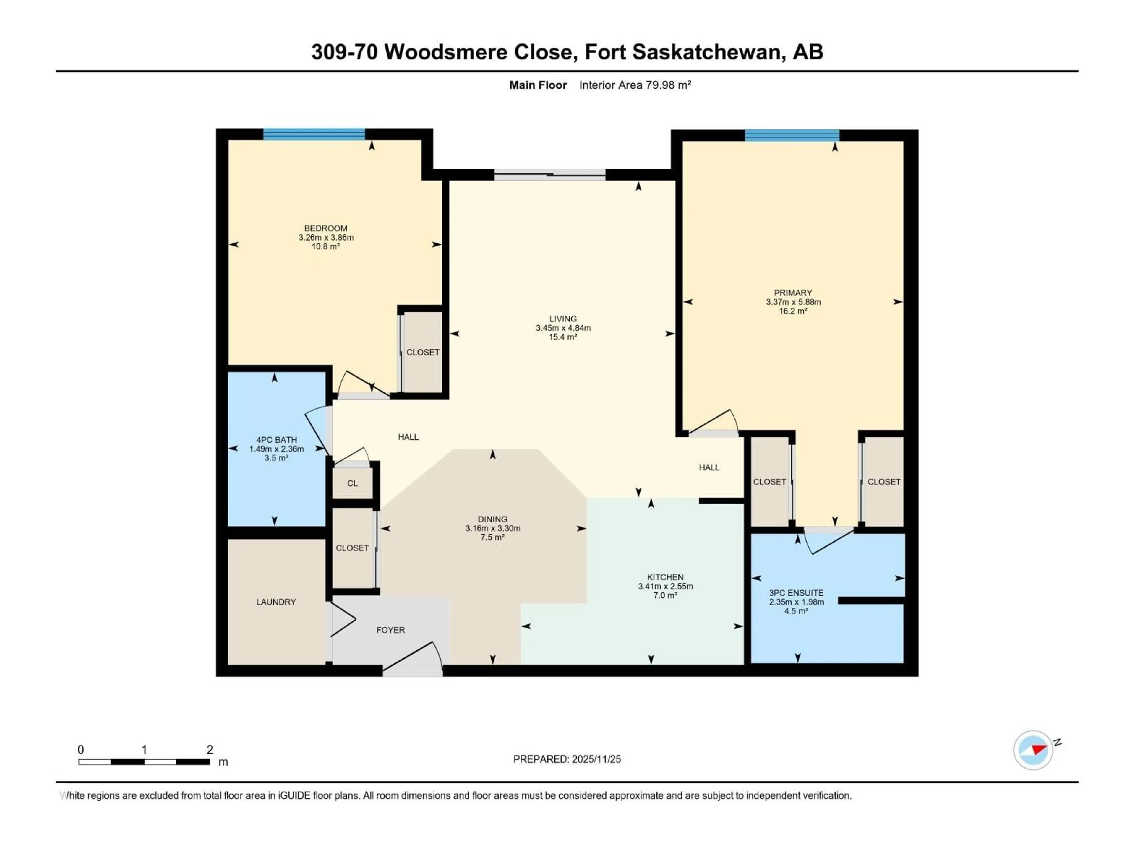 Floor plan for 70 - 309 WOODSMERE, Fort Saskatchewan Alberta T8L4R8