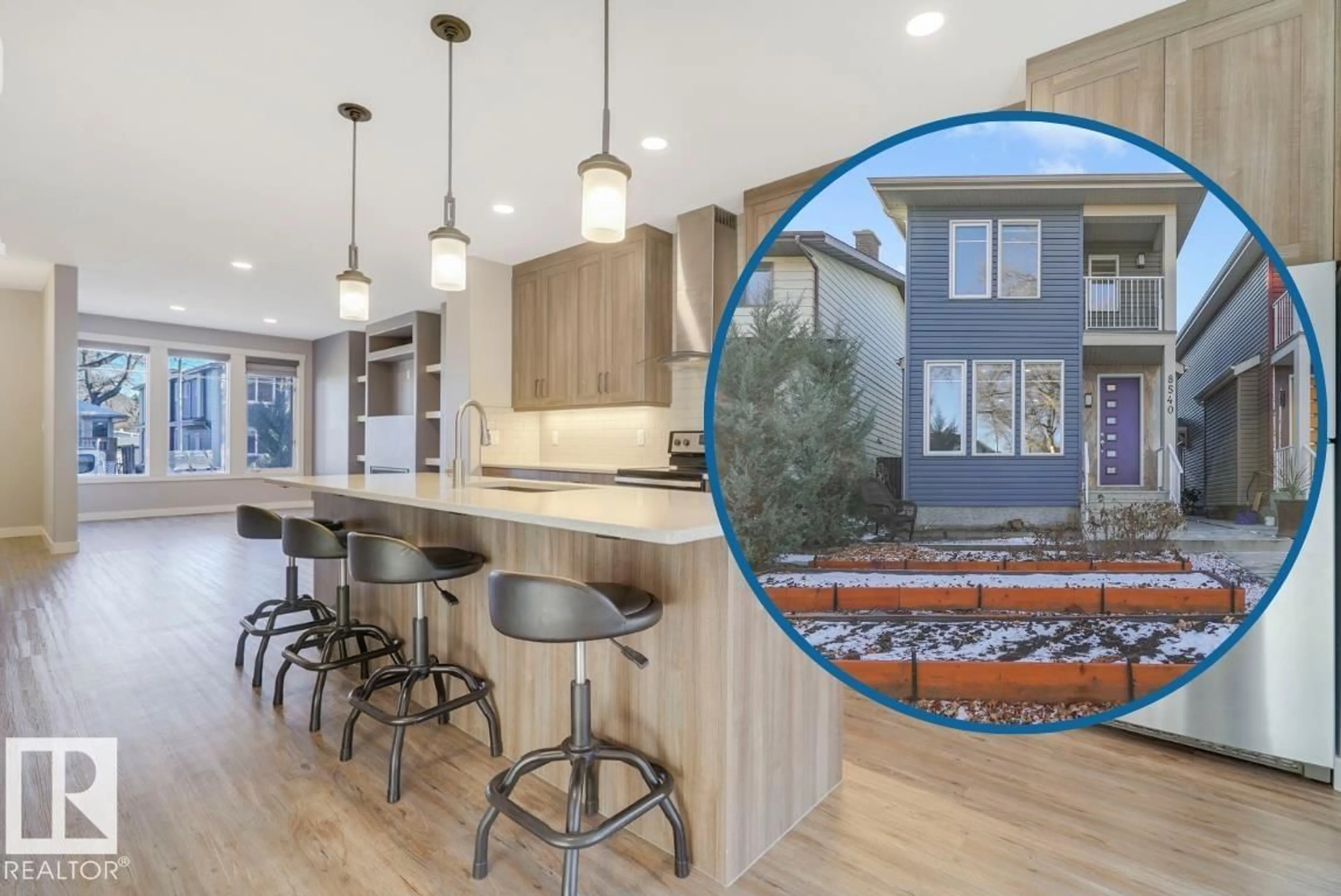 Open concept kitchen, unknown for 8540 89 ST, Edmonton Alberta T6C3K3