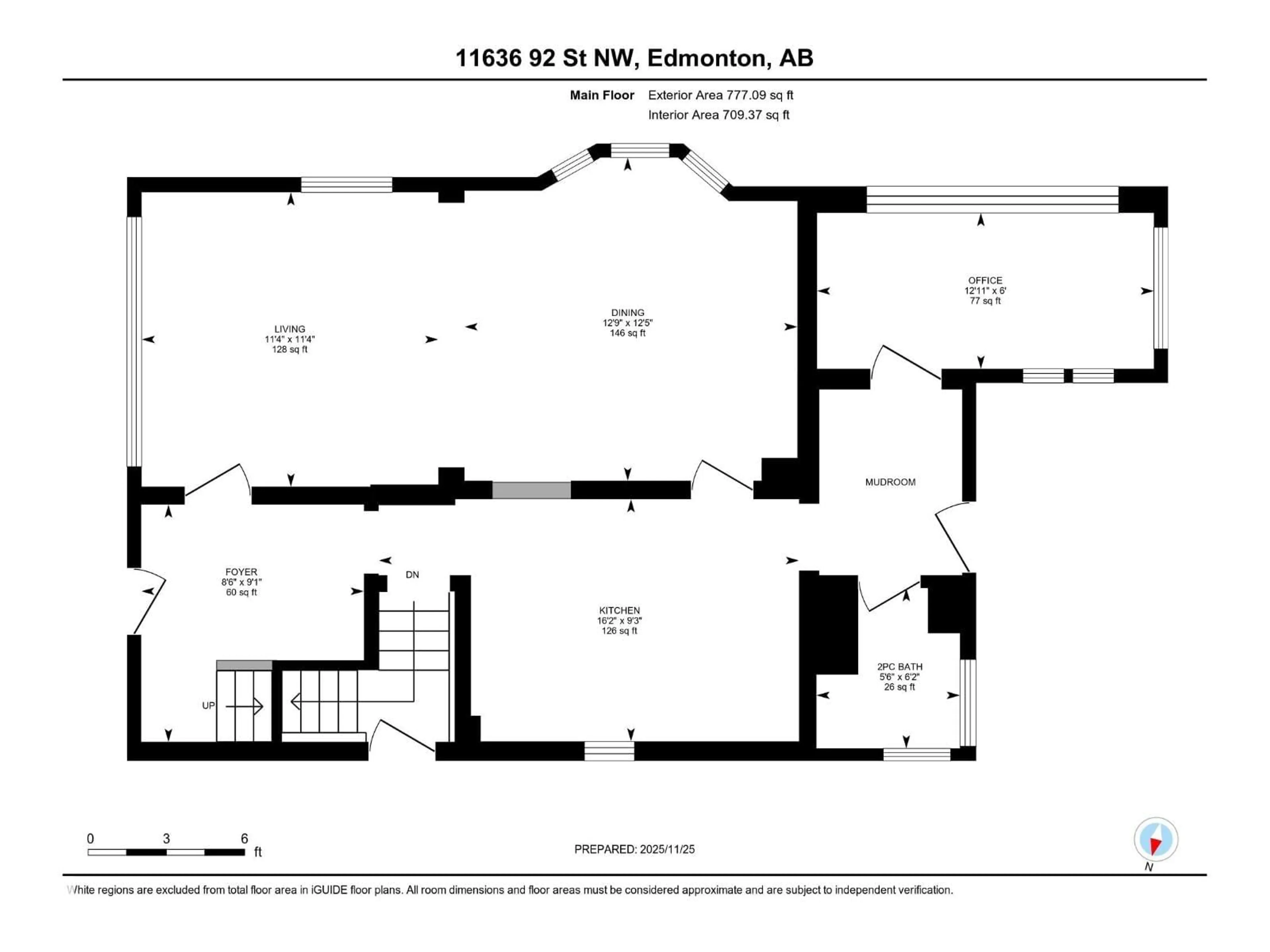 Floor plan for 11636 92 ST, Edmonton Alberta T5G0Z9