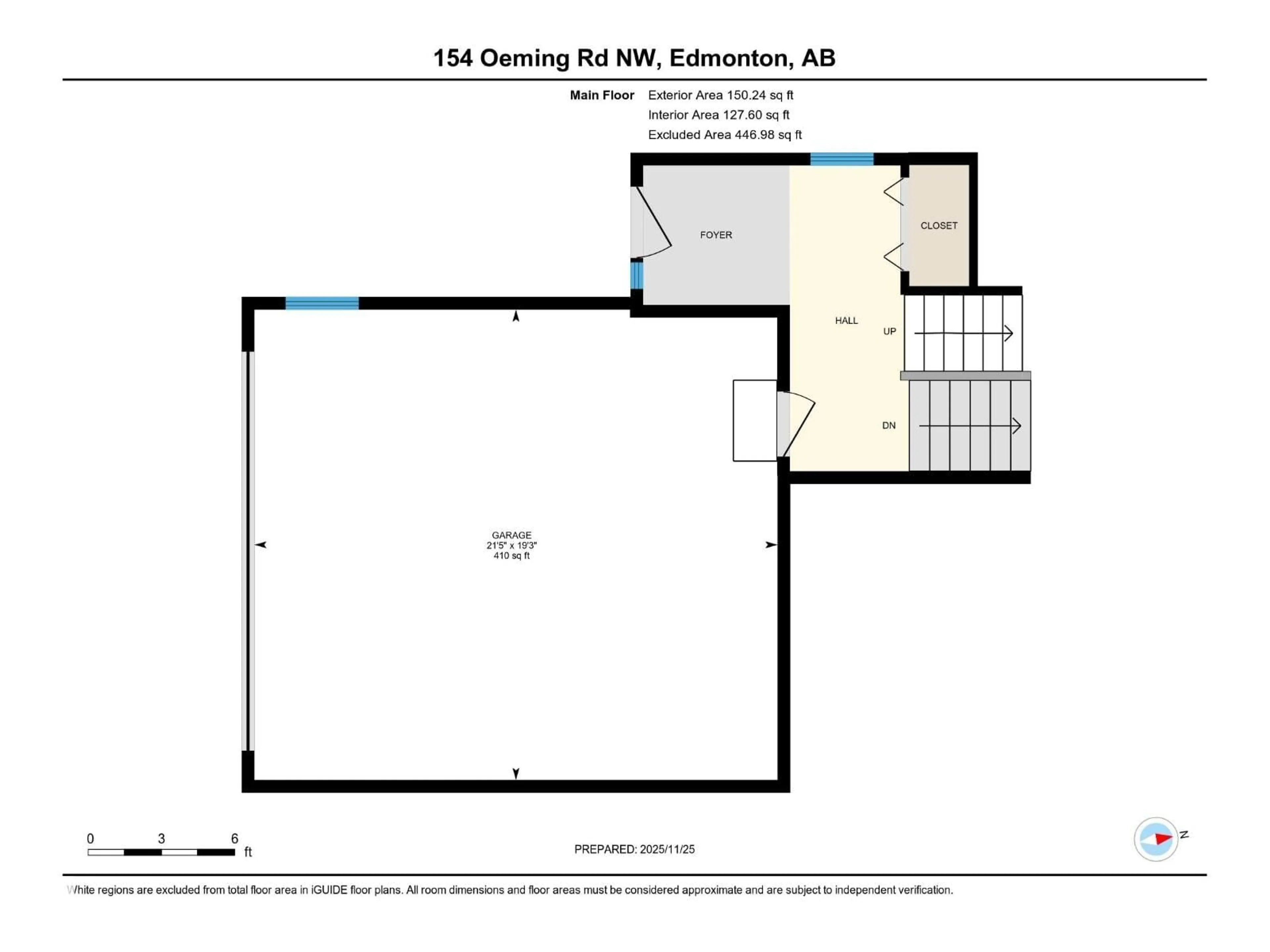 Floor plan for 154 OEMING RD, Edmonton Alberta T6R2G5