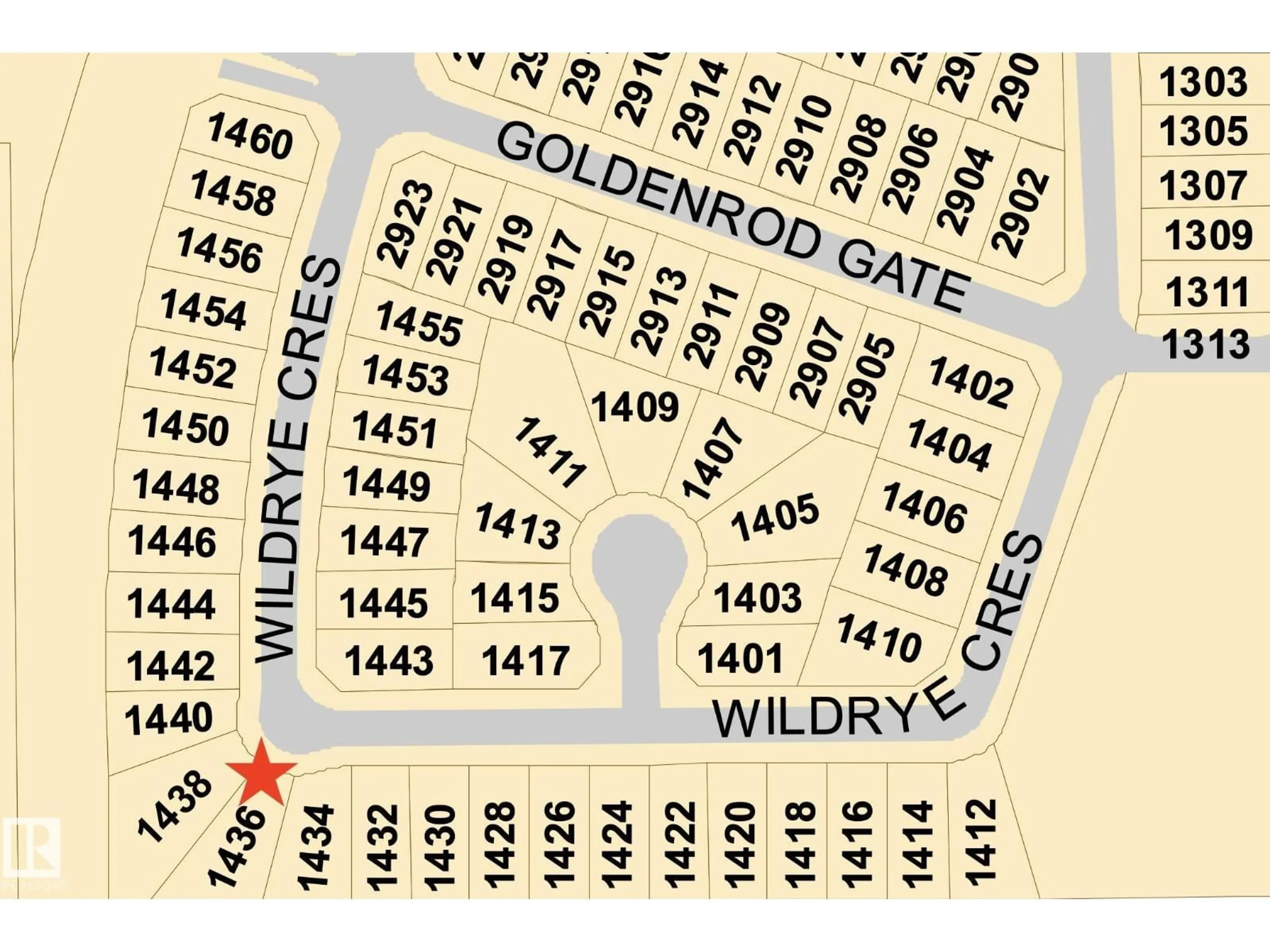 Picture of a map for 1436 WILDRYE CR, Cold Lake Alberta T9M0K6