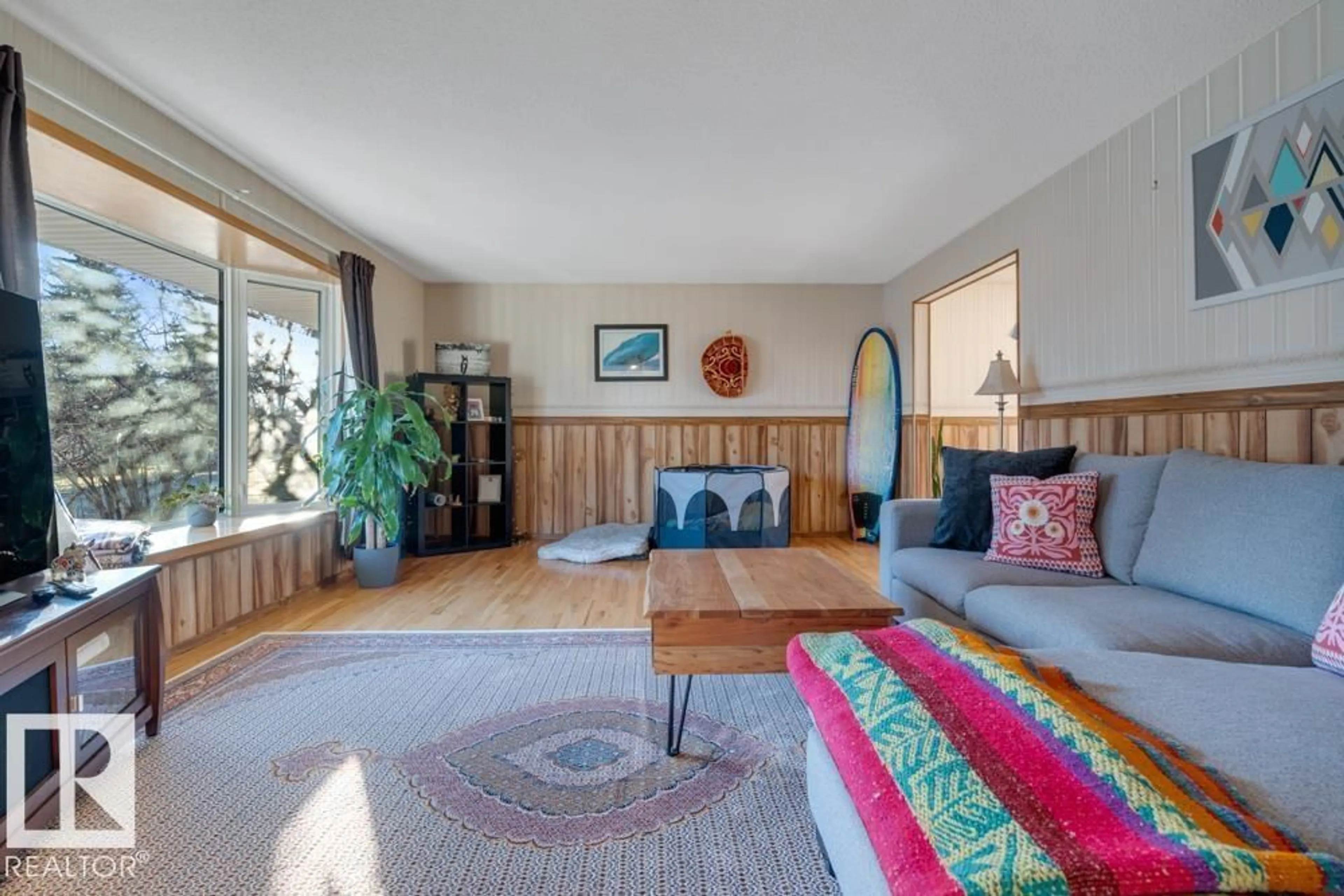 Living room with furniture, unknown for 5004 144 ST, Edmonton Alberta T6H4H3