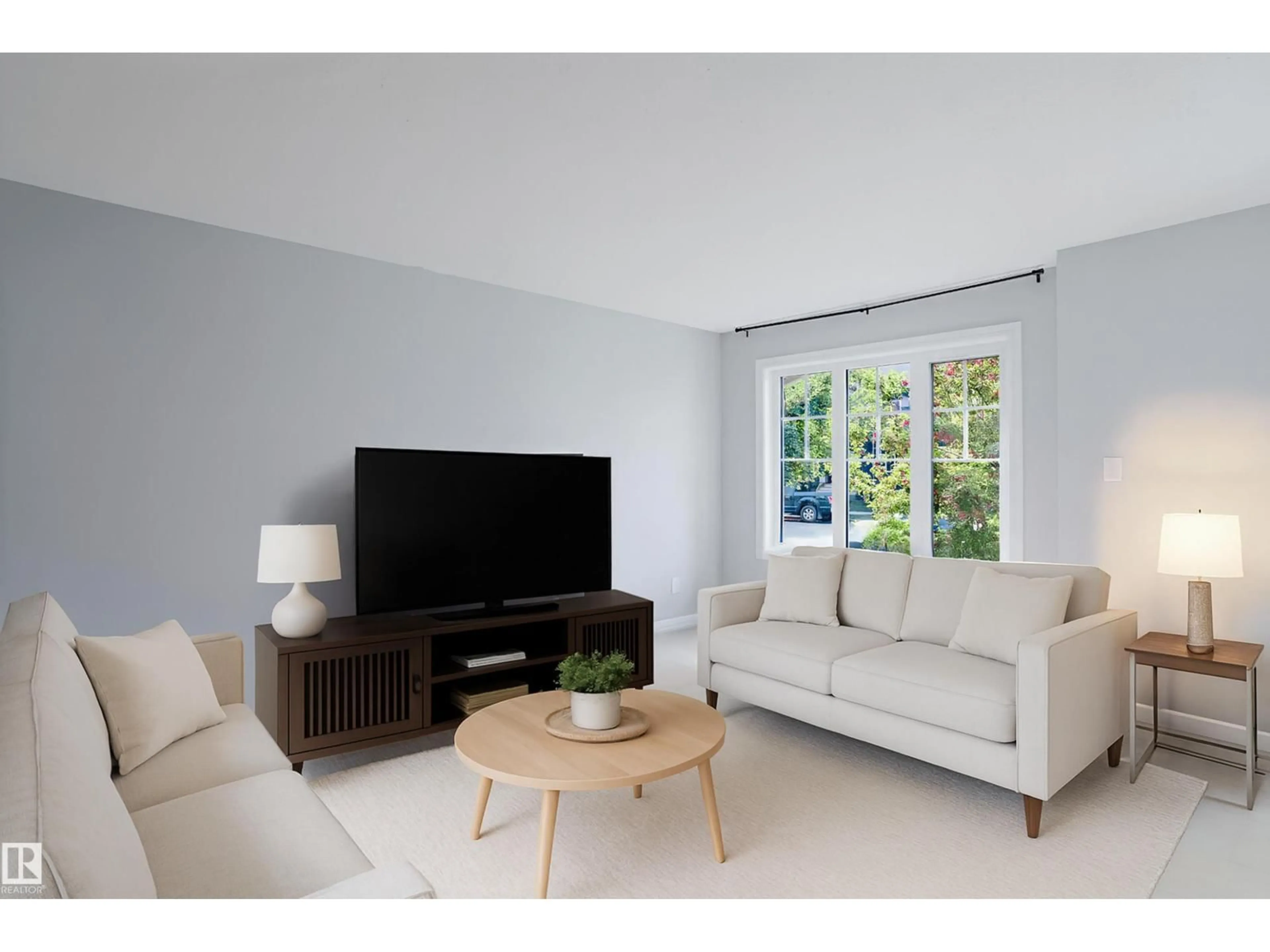 Living room with furniture, unknown for SW - 184 DESROCHERS GA, Edmonton Alberta T6W3H8