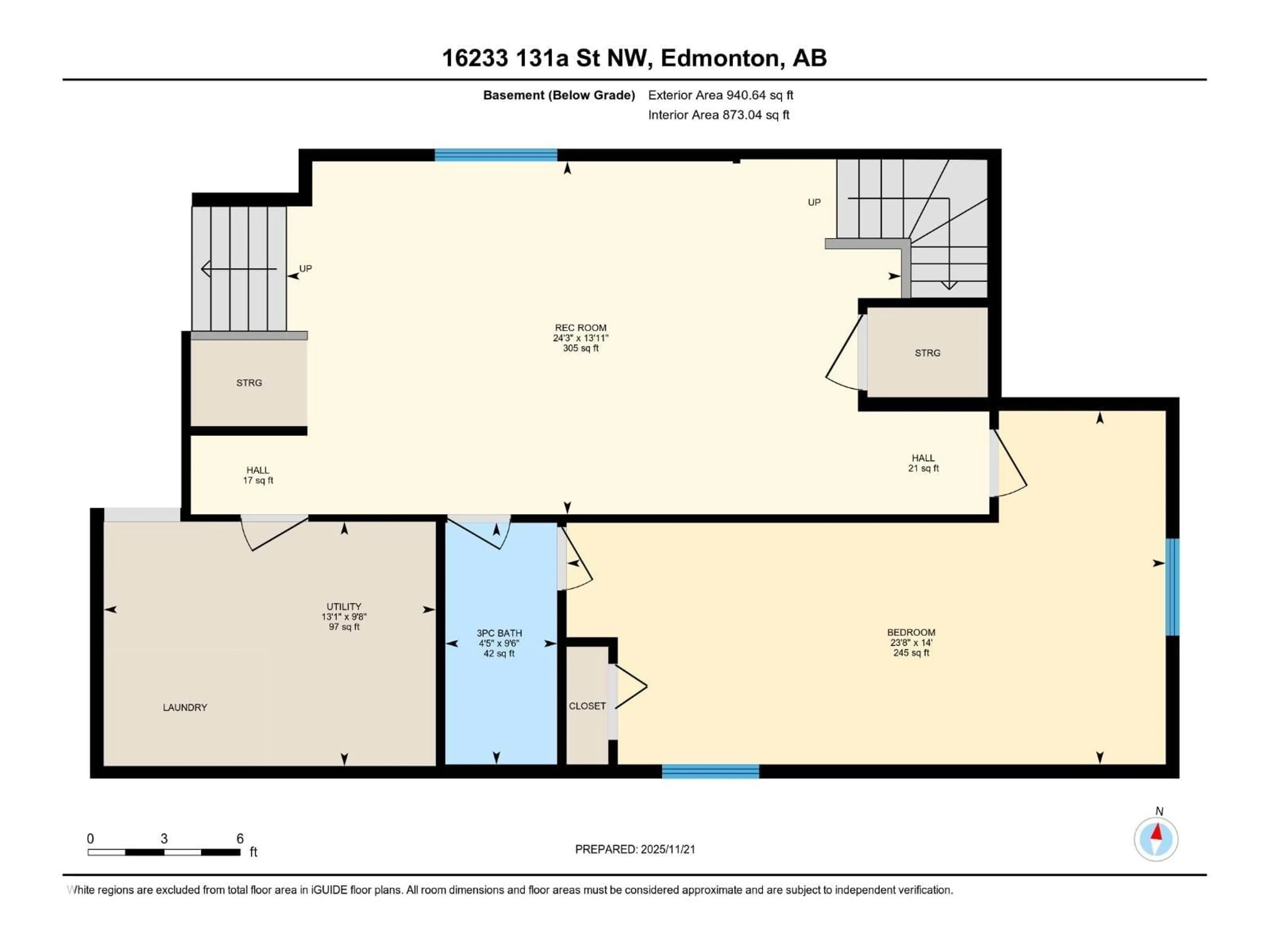 Floor plan for NW - 16233 131A ST, Edmonton Alberta T6V1X7