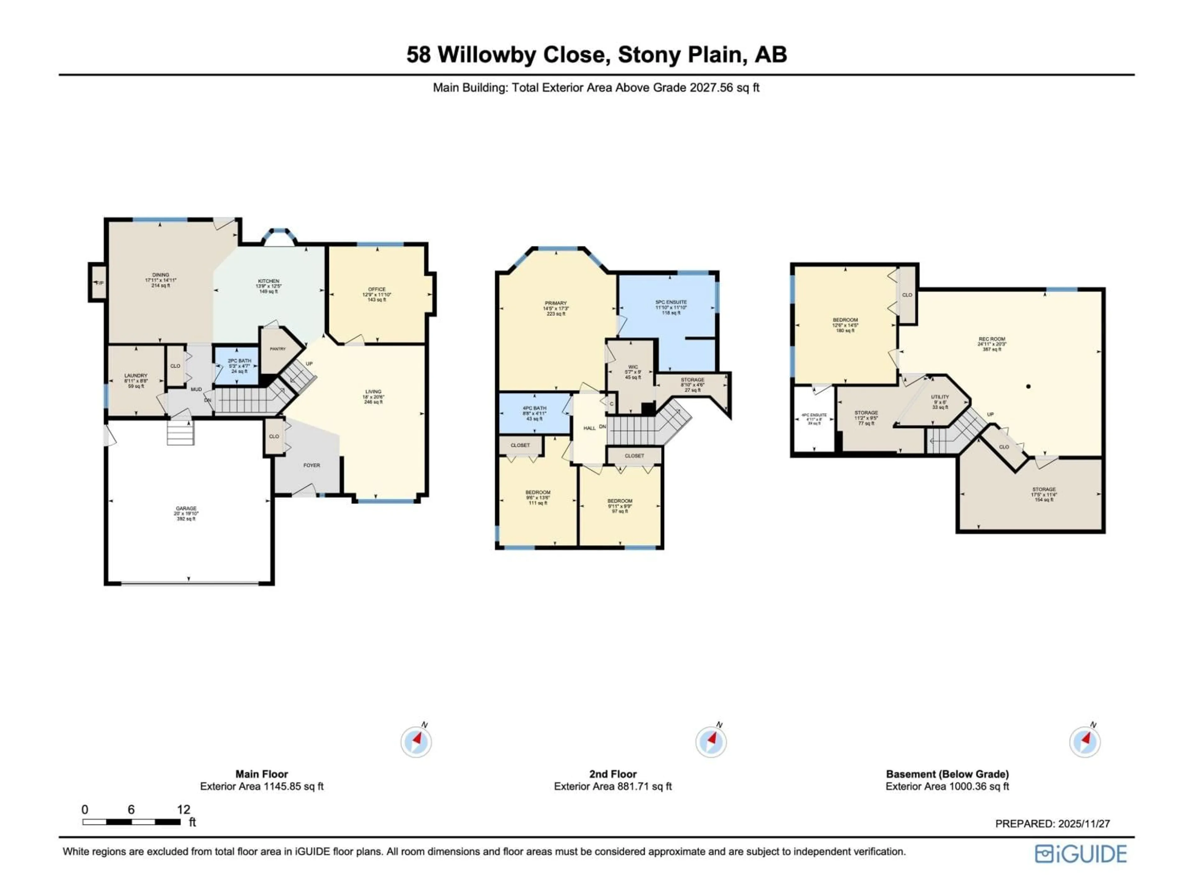 Floor plan for 58 WILLOWBY CL, Stony Plain Alberta T7Z2X5