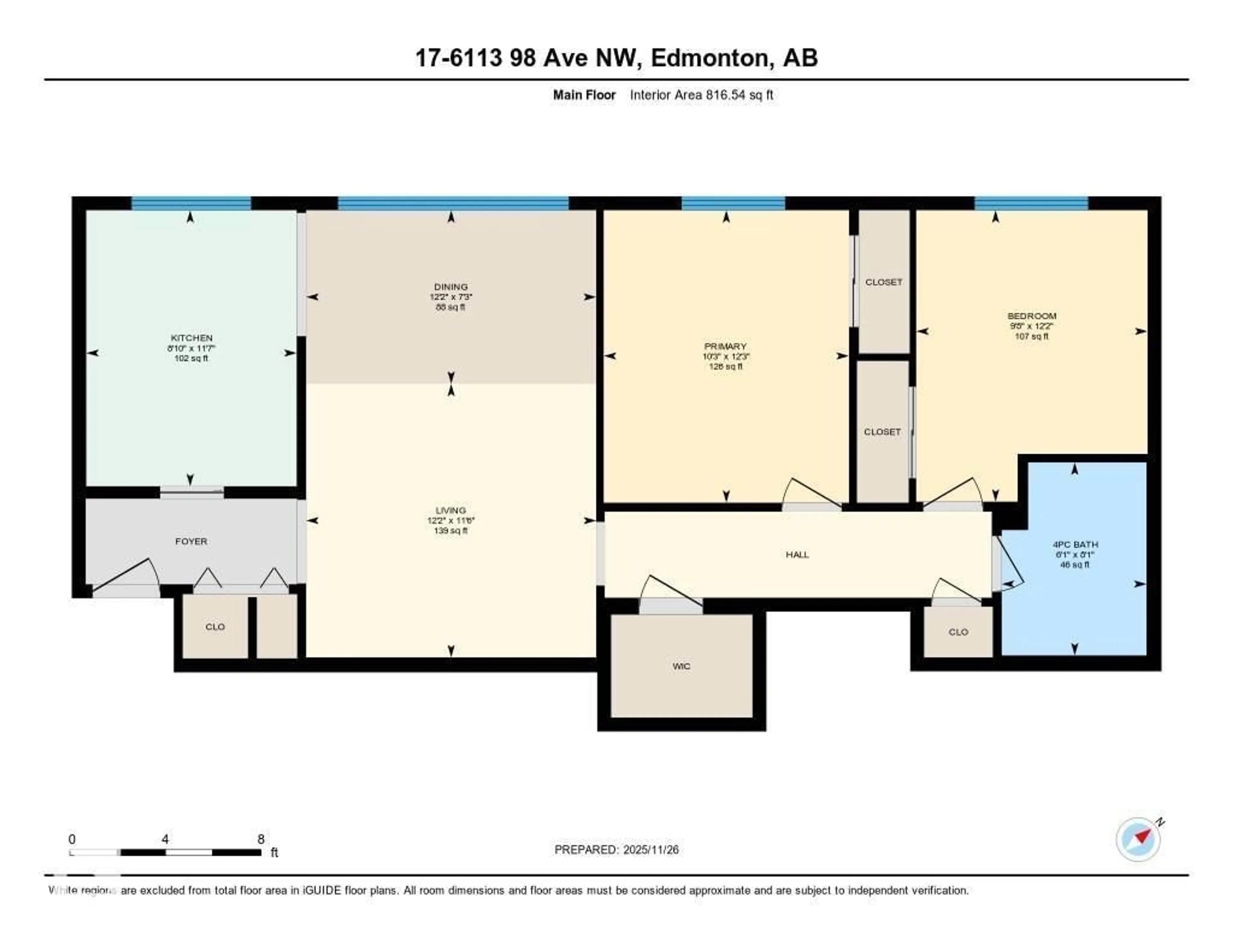 Floor plan for #17 - 6113 98 AV, Edmonton Alberta T6A0A3